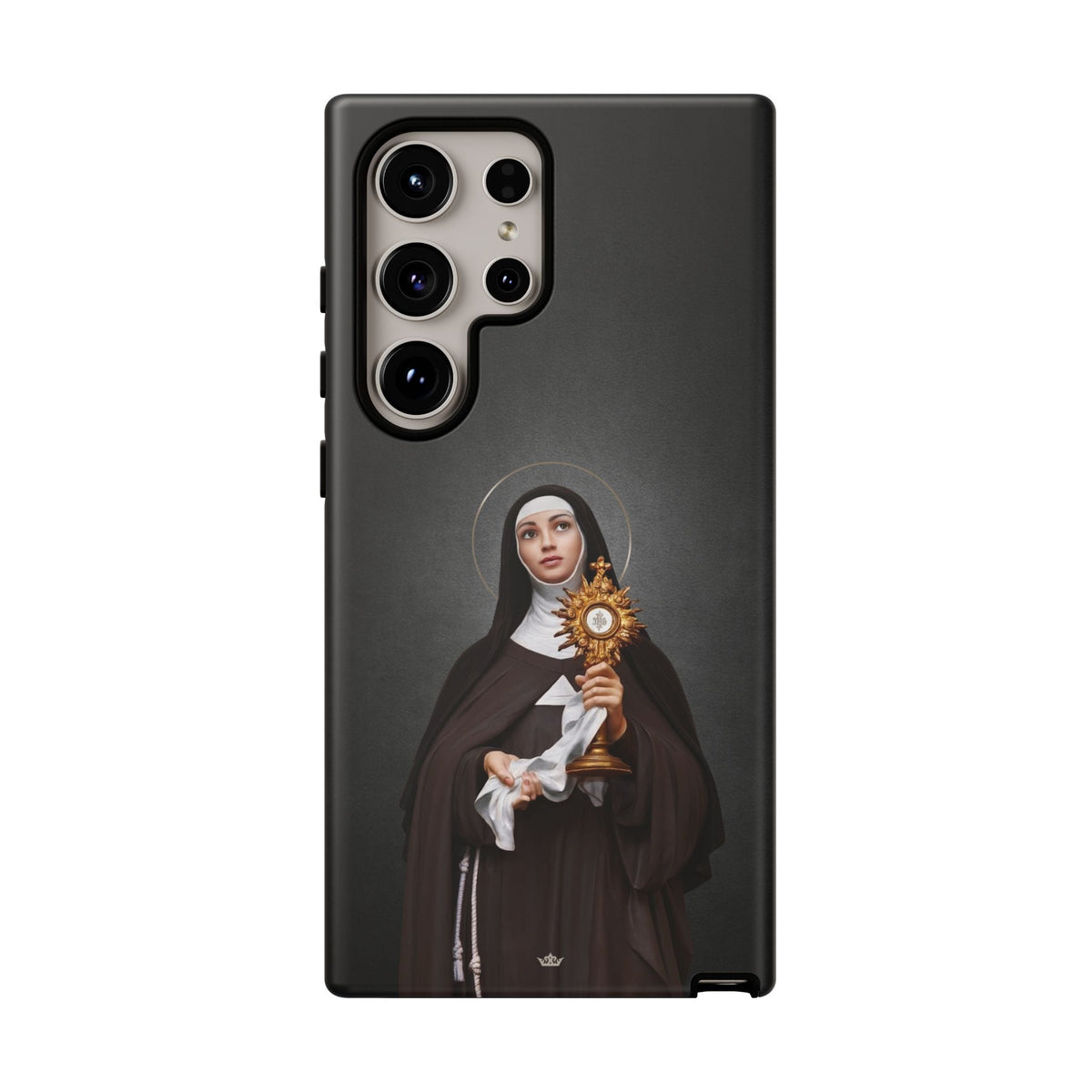 St. Clare of Assisi Hard Phone Case (Dark) Copyright VENXARA