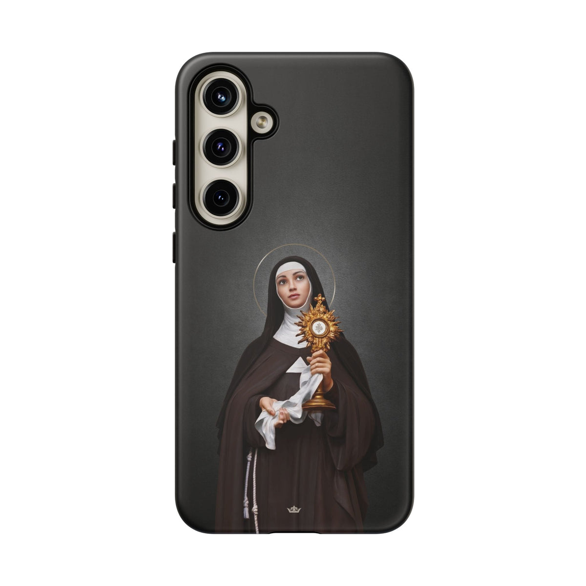 St. Clare of Assisi Hard Phone Case (Dark) Copyright VENXARA