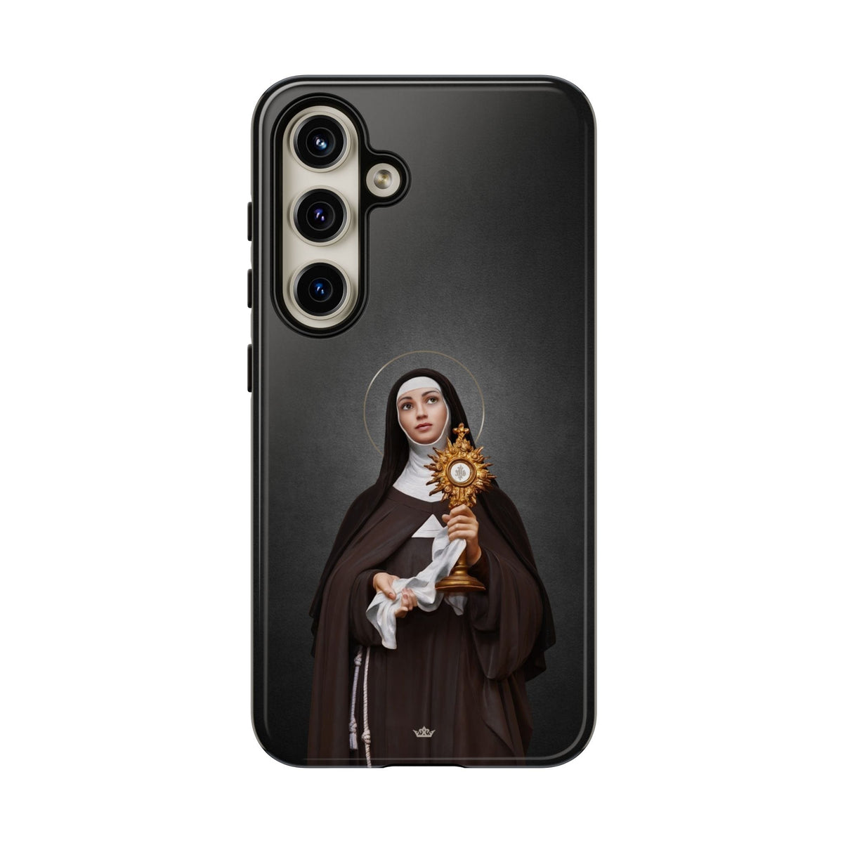St. Clare of Assisi Hard Phone Case (Dark) Copyright VENXARA