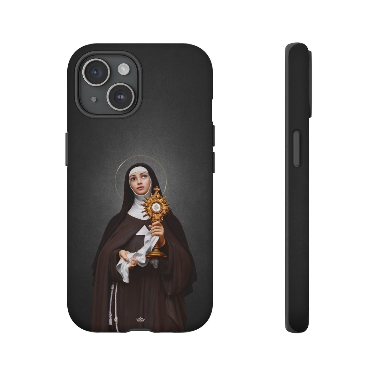 St. Clare of Assisi Hard Phone Case (Dark) Copyright VENXARA