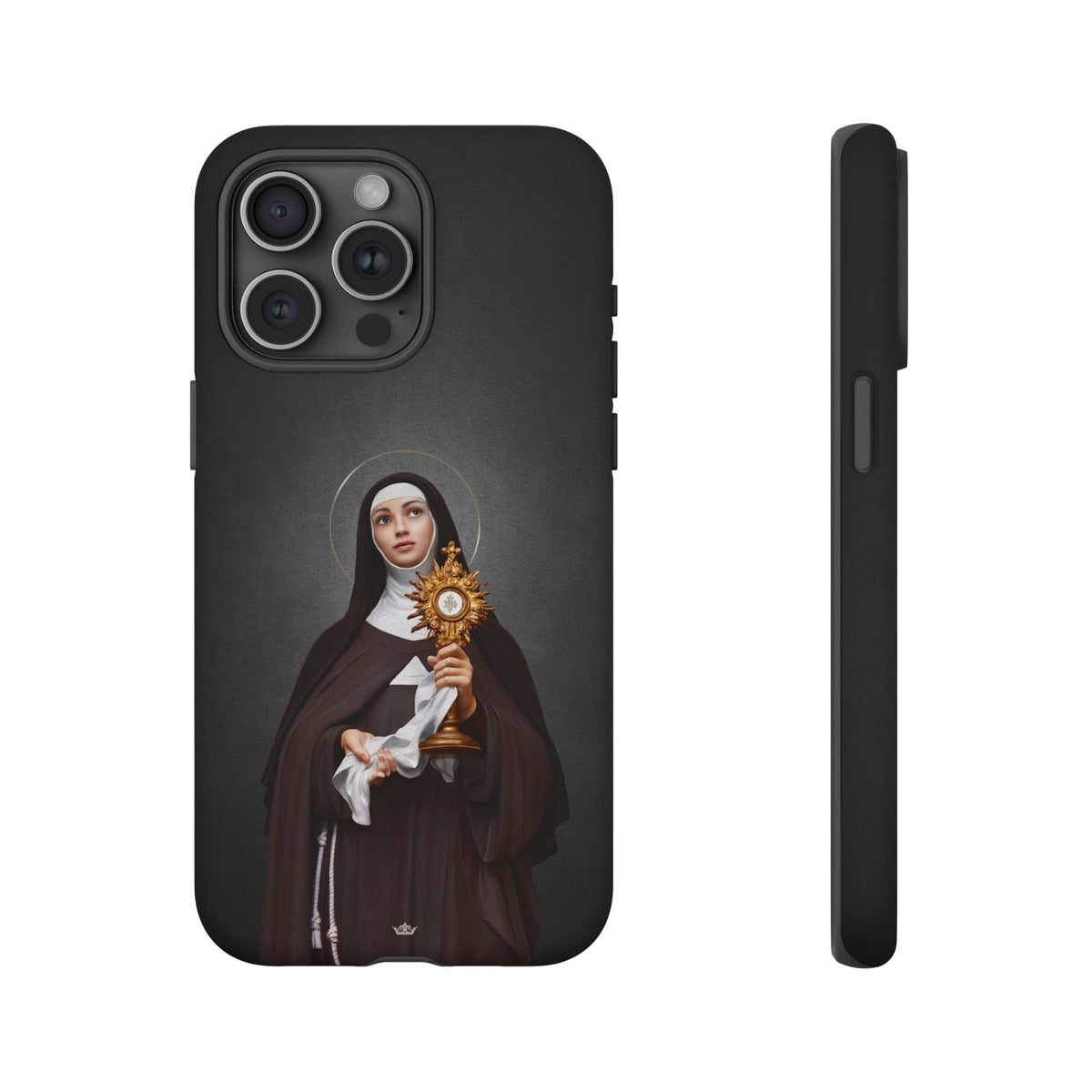 St. Clare of Assisi Hard Phone Case (Dark) Copyright VENXARA