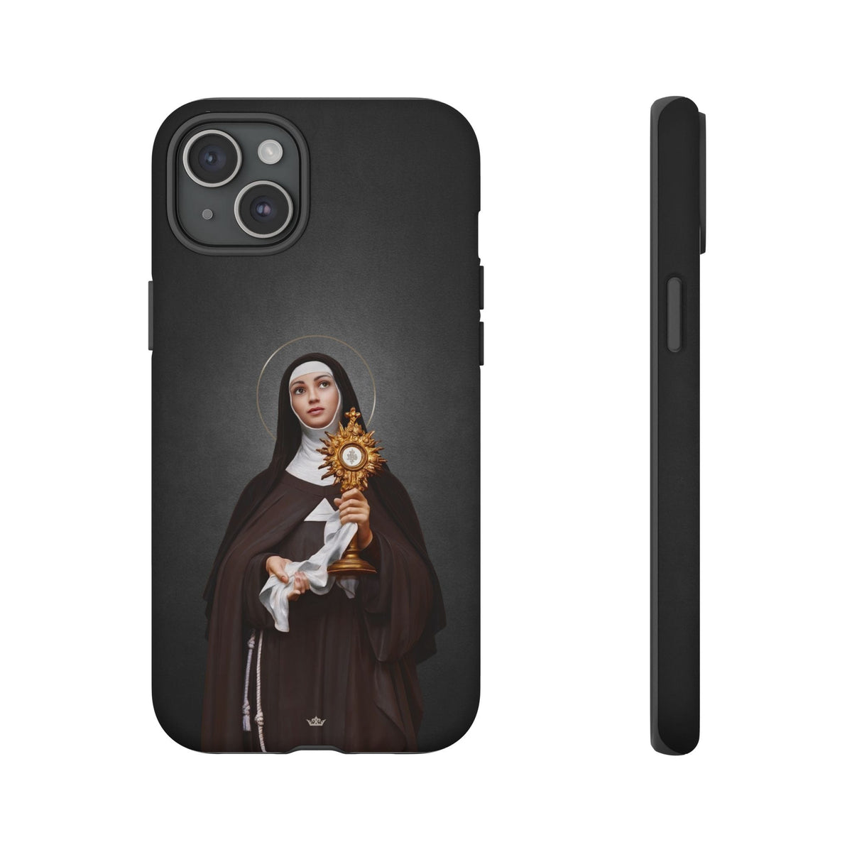 St. Clare of Assisi Hard Phone Case (Dark) Copyright VENXARA