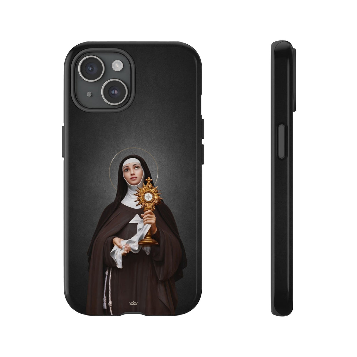 St. Clare of Assisi Hard Phone Case (Dark) Copyright VENXARA