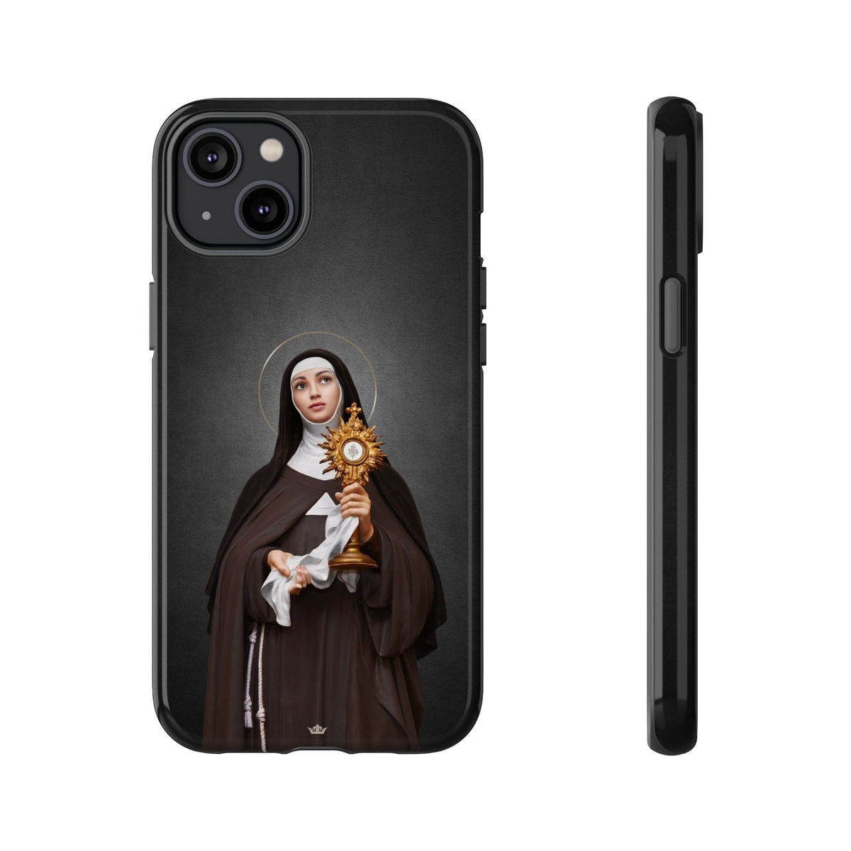 St. Clare of Assisi Hard Phone Case (Dark) Copyright VENXARA