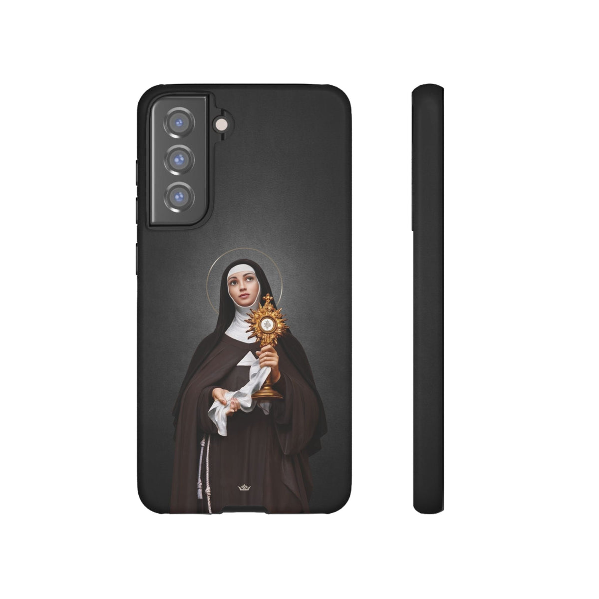 St. Clare of Assisi Hard Phone Case (Dark) Copyright VENXARA