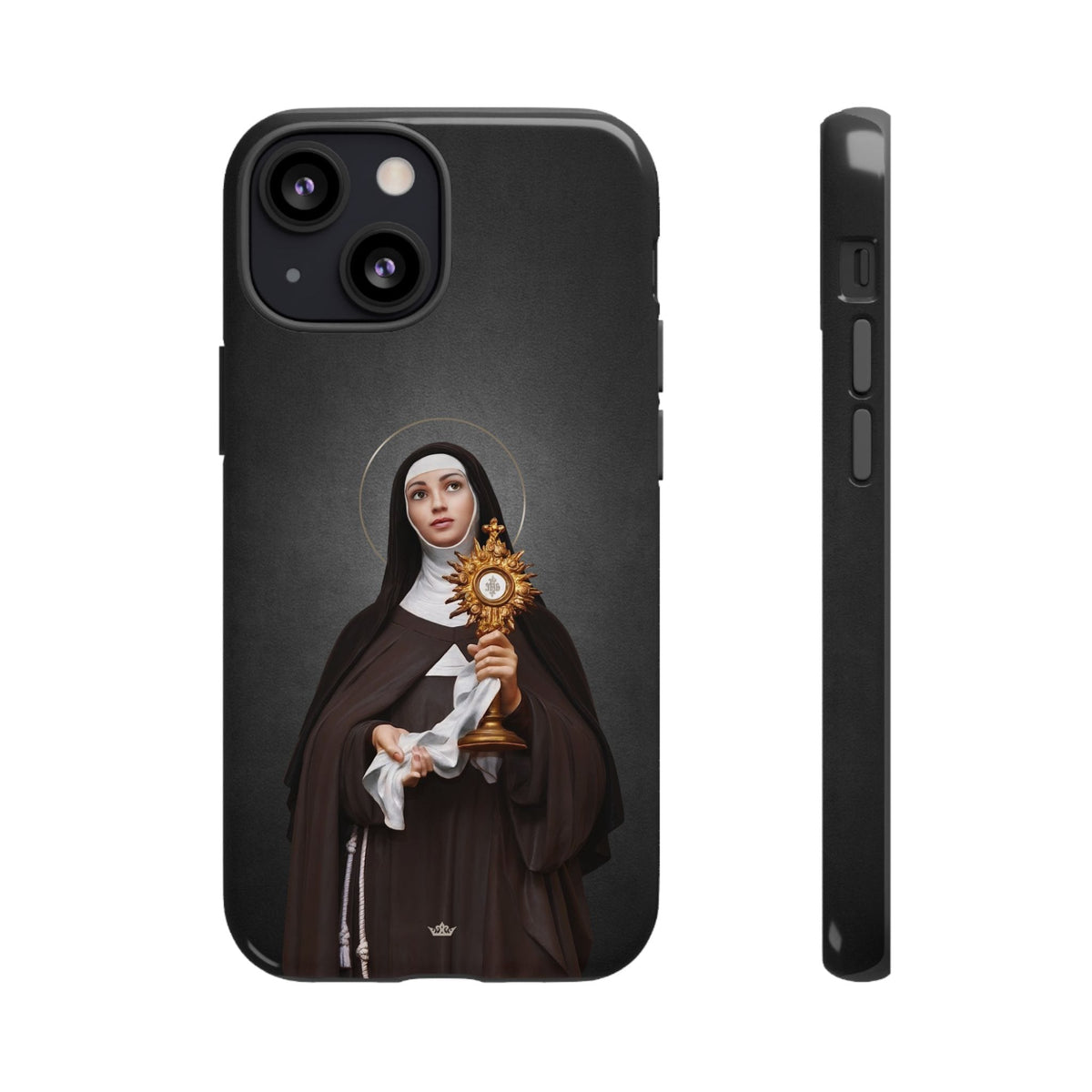St. Clare of Assisi Hard Phone Case (Dark) Copyright VENXARA