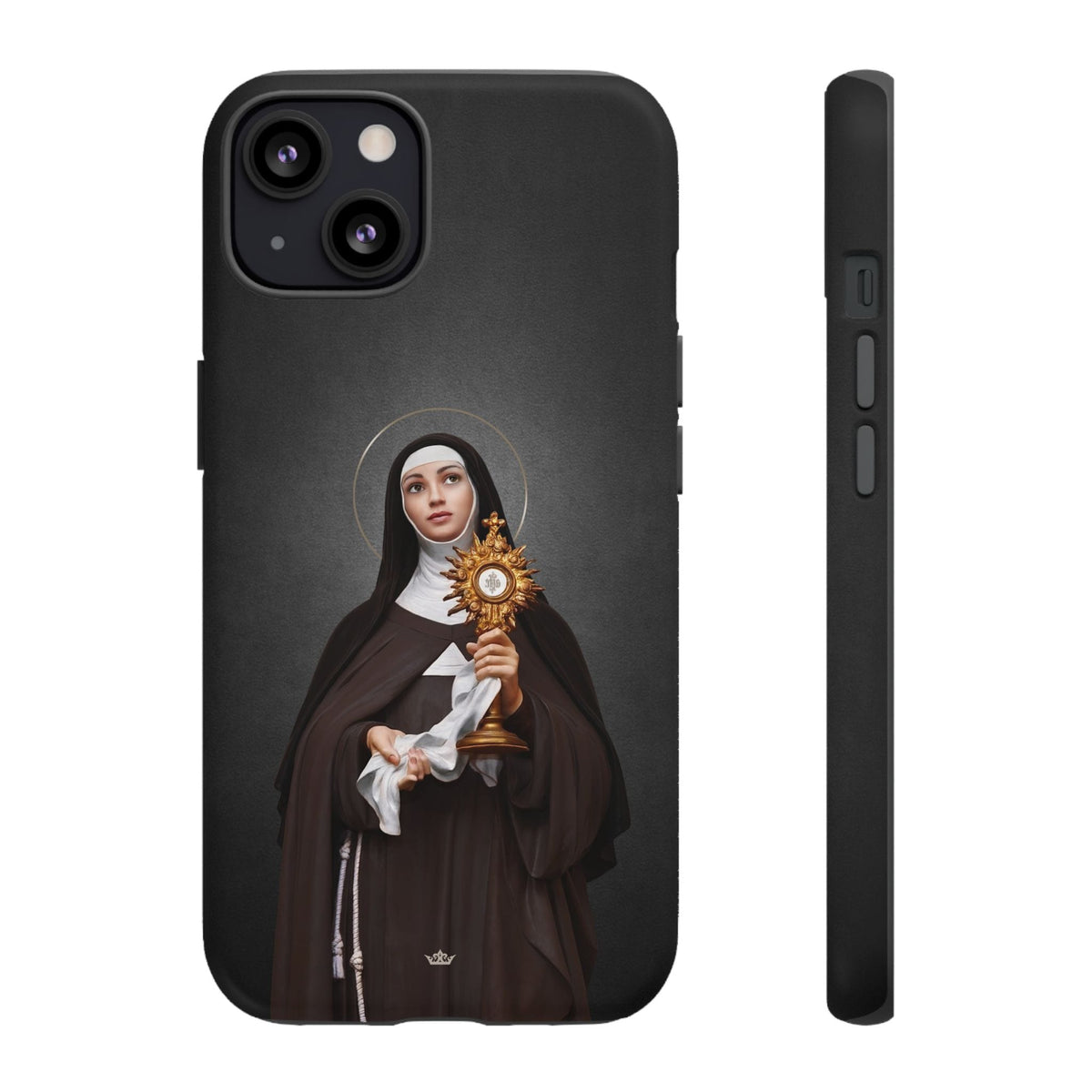 St. Clare of Assisi Hard Phone Case (Dark) Copyright VENXARA