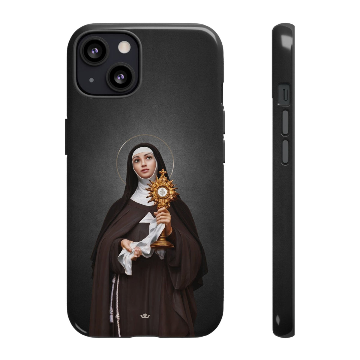 St. Clare of Assisi Hard Phone Case (Dark) Copyright VENXARA