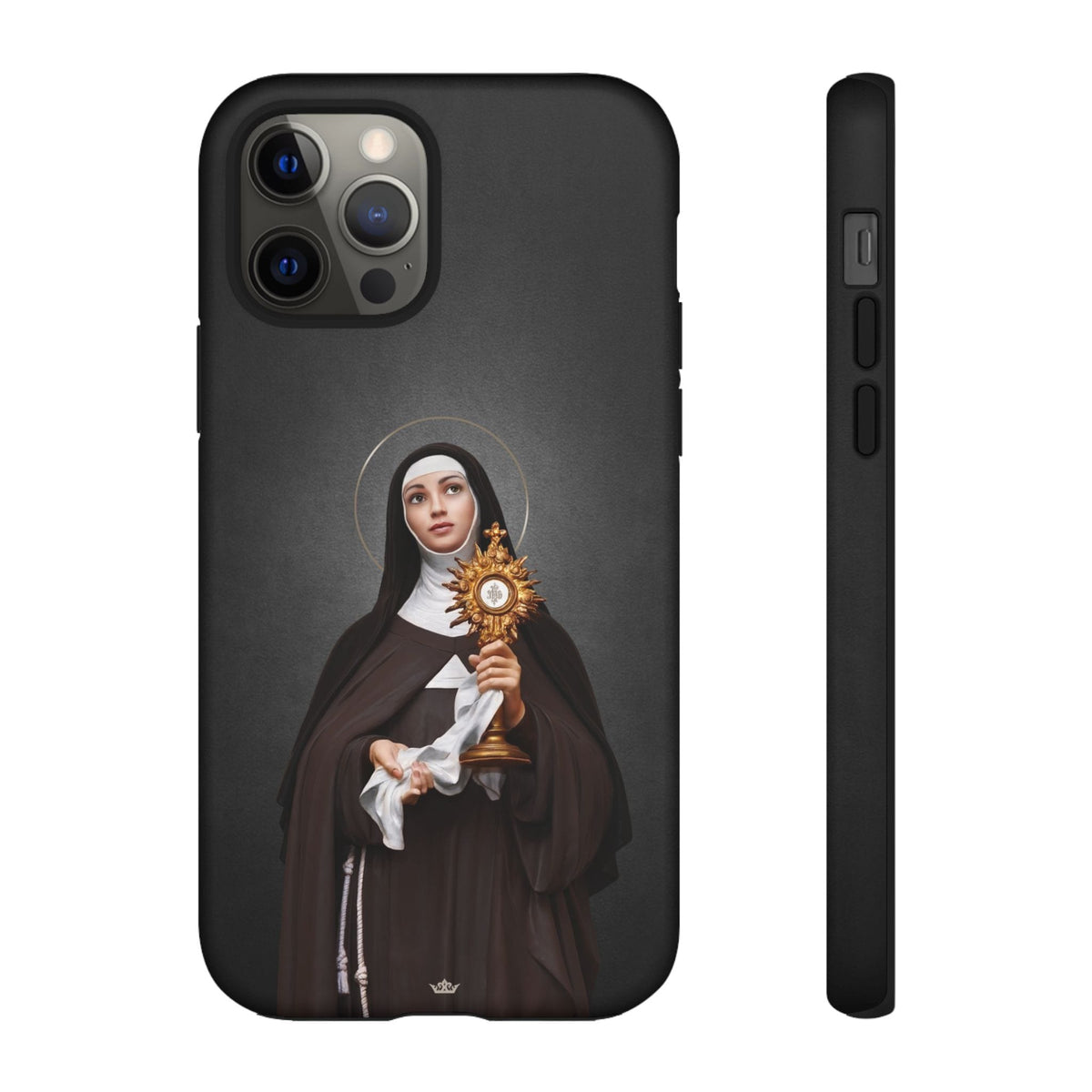 St. Clare of Assisi Hard Phone Case (Dark) Copyright VENXARA