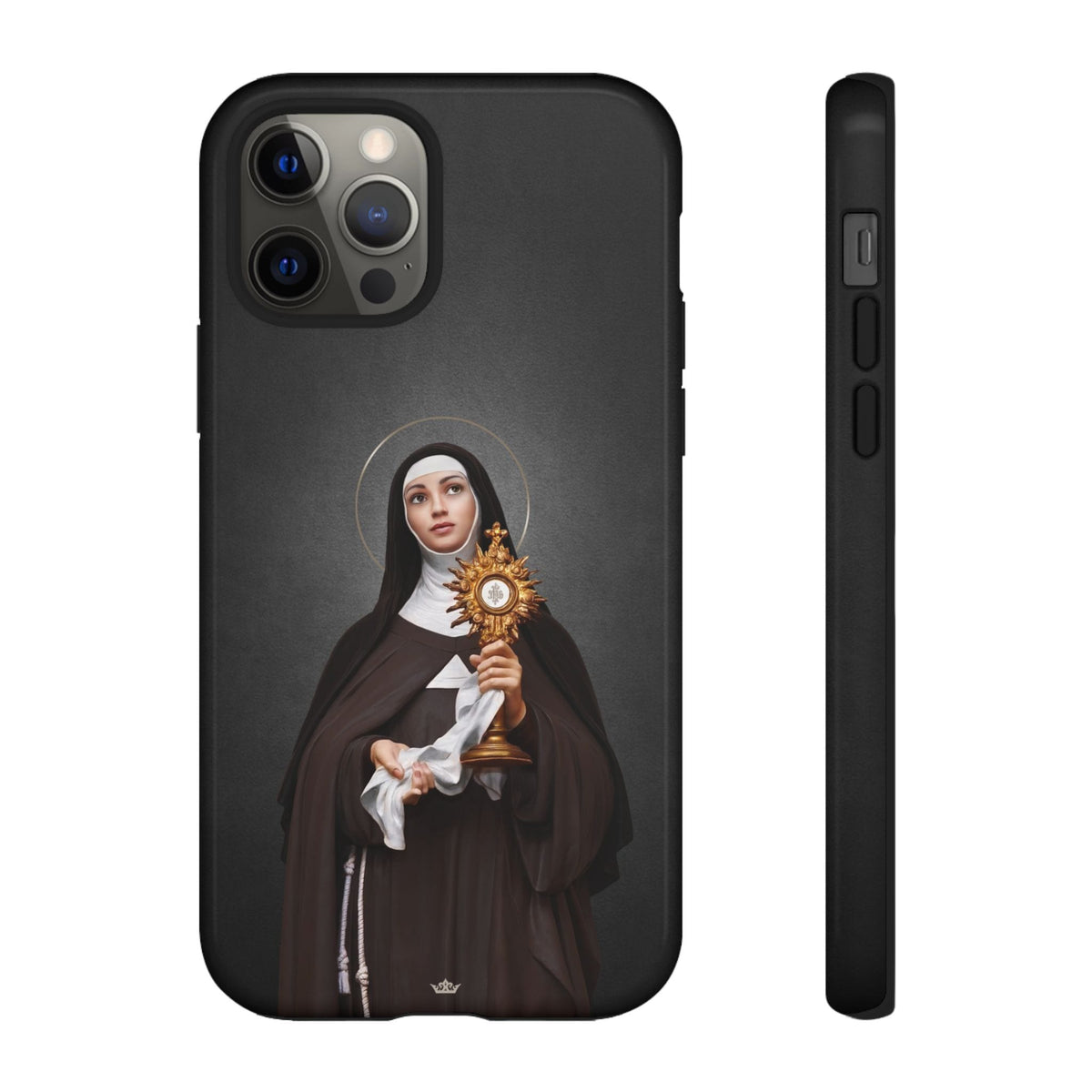 St. Clare of Assisi Hard Phone Case (Dark) Copyright VENXARA