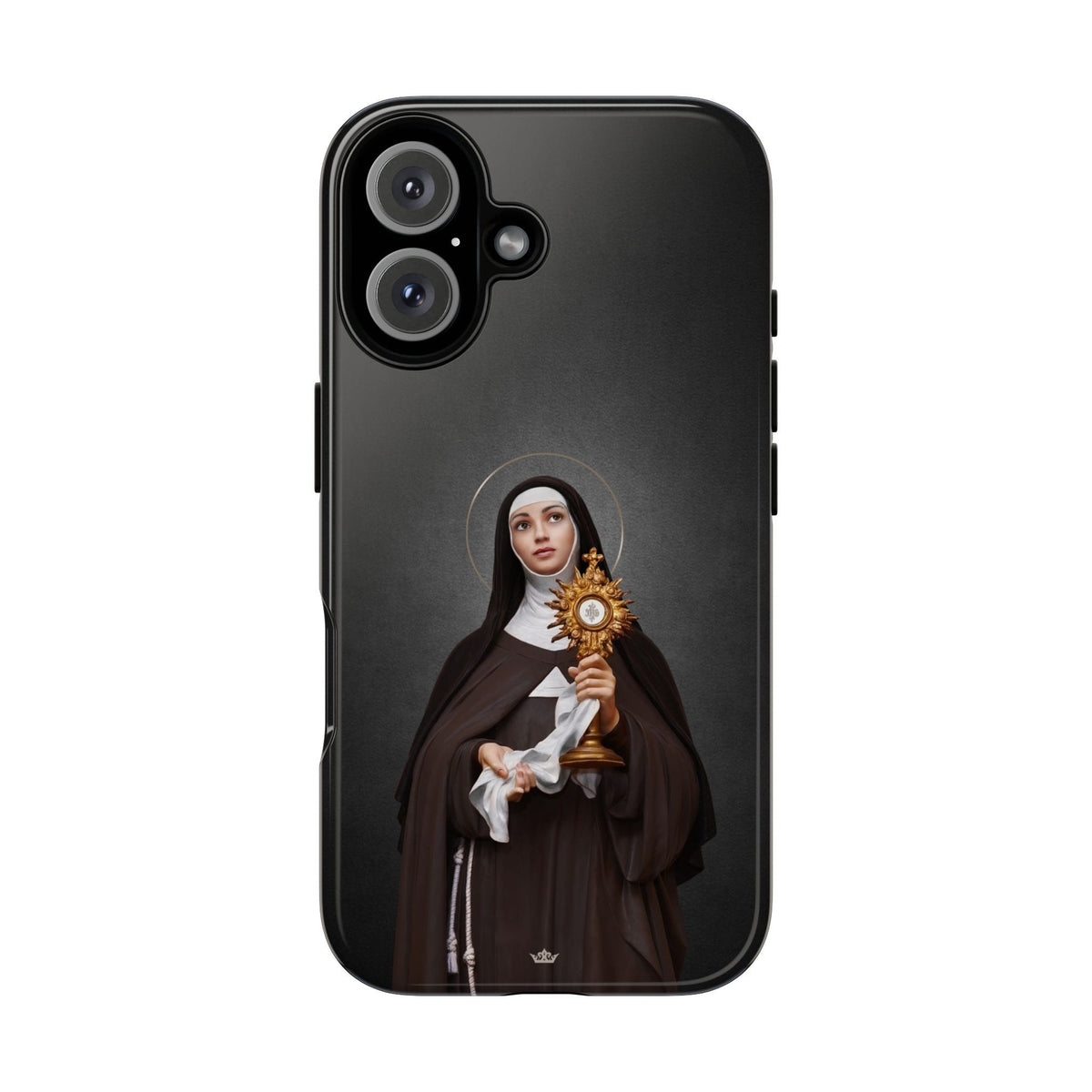 St. Clare of Assisi Hard Phone Case (Dark) Copyright VENXARA