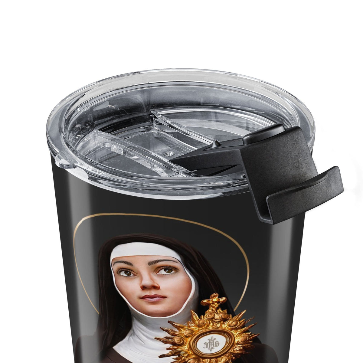 St. Clare of Assisi Lord's Prayer Tumbler (Ash 20 oz) Copyright VENXARA