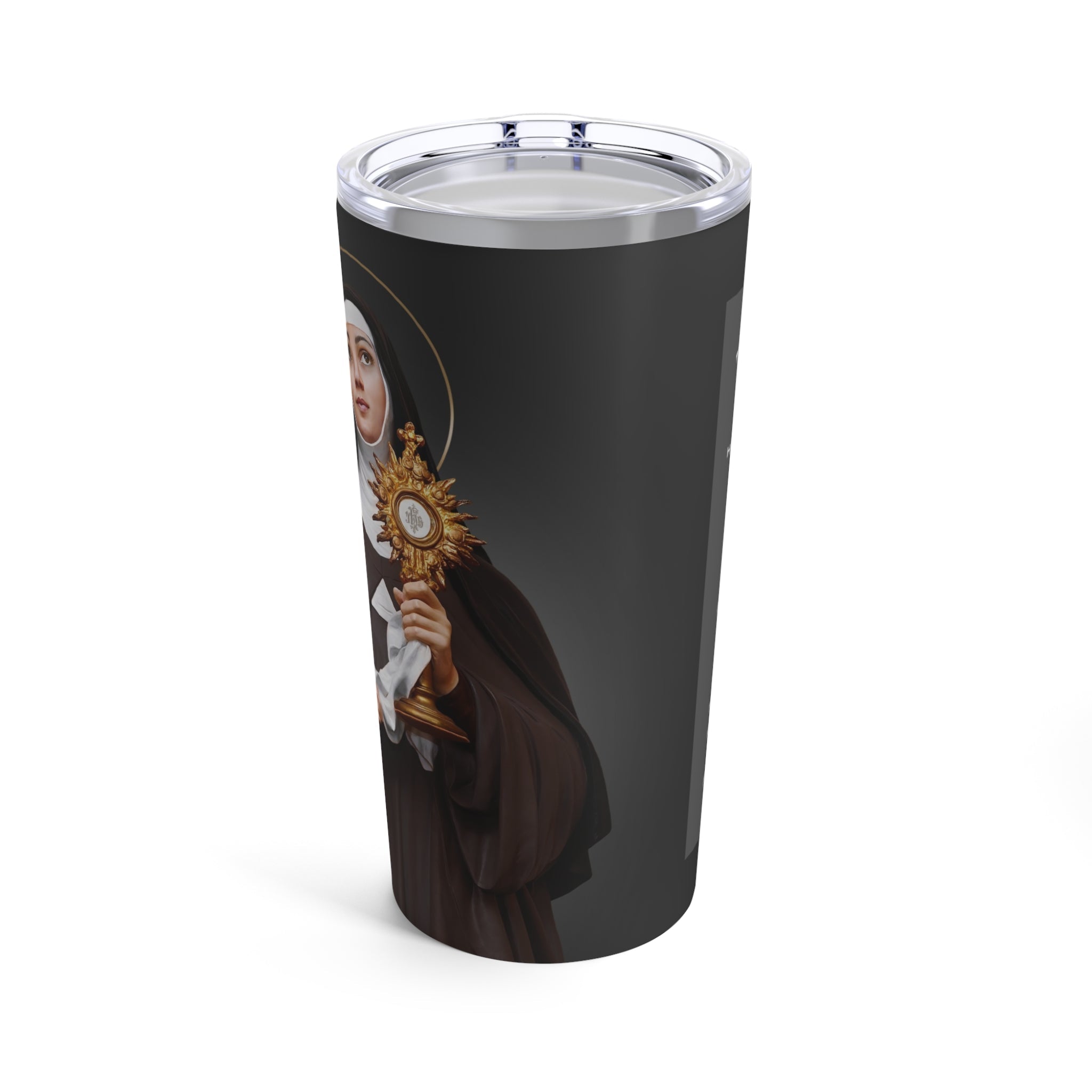 St. Clare of Assisi Lord's Prayer Tumbler 20 oz. (Ash)