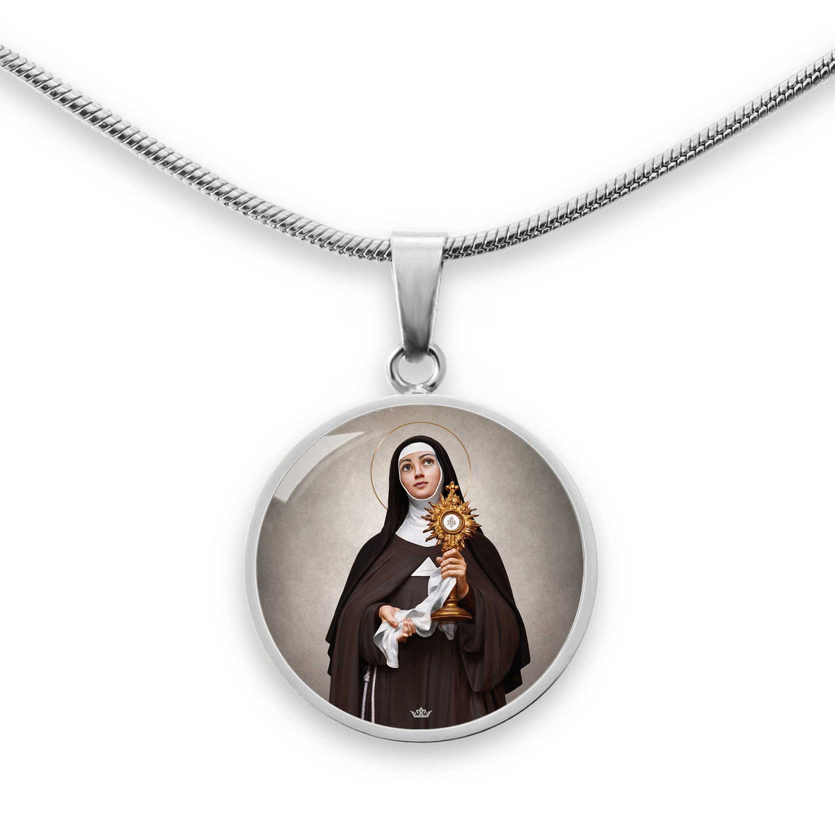 St. Clare of Assisi Pendant Necklace Copyright VENXARA