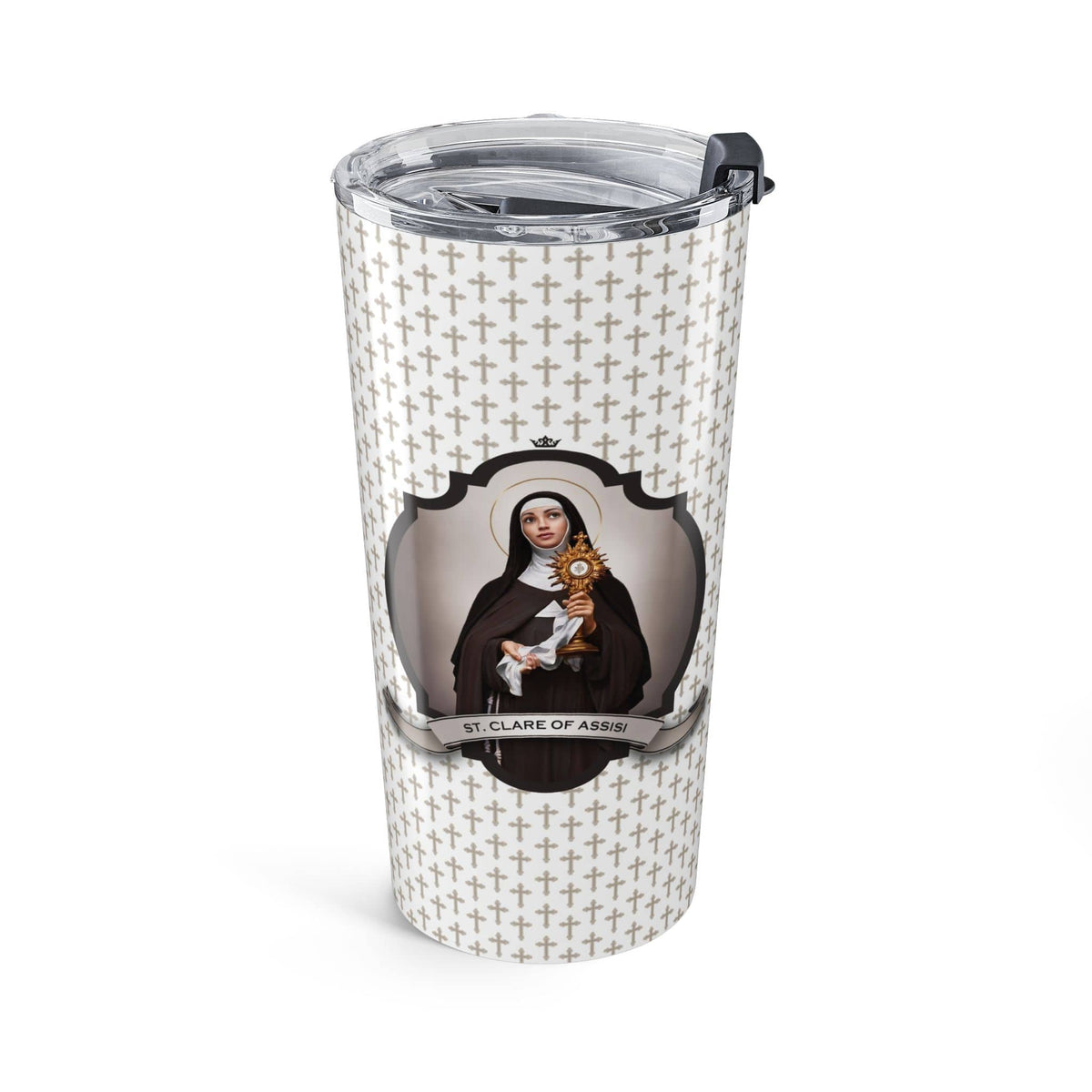 St. Clare of Assisi Tumbler (Crosses 20 oz) Copyright VENXARA