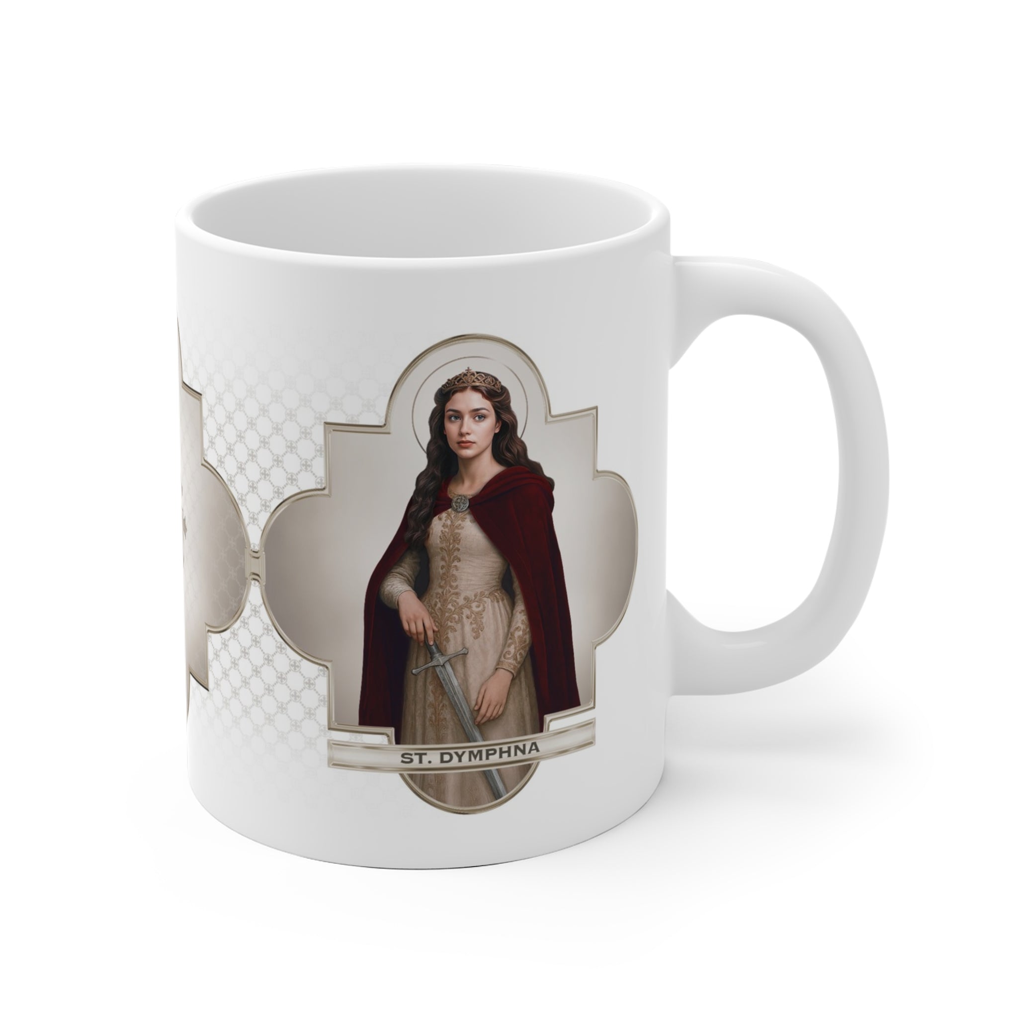 St. Dymphna Ceramic Mug - VENXARA®