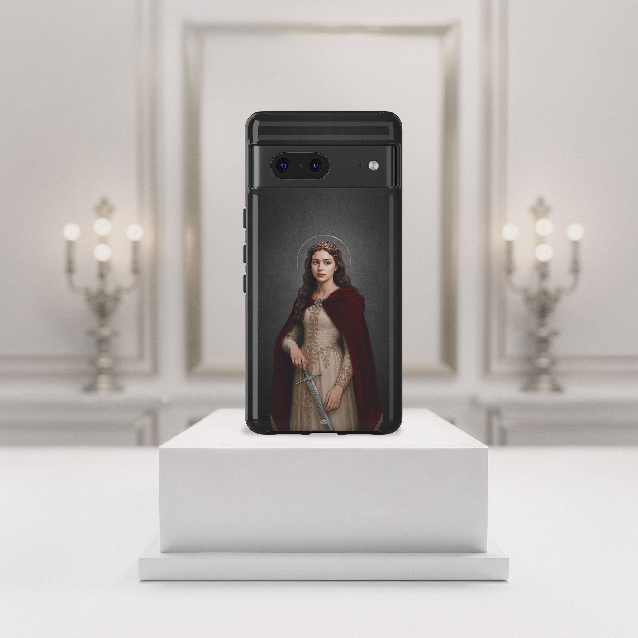 St. Dymphna Hard Phone Case (Dark) - VENXARA®