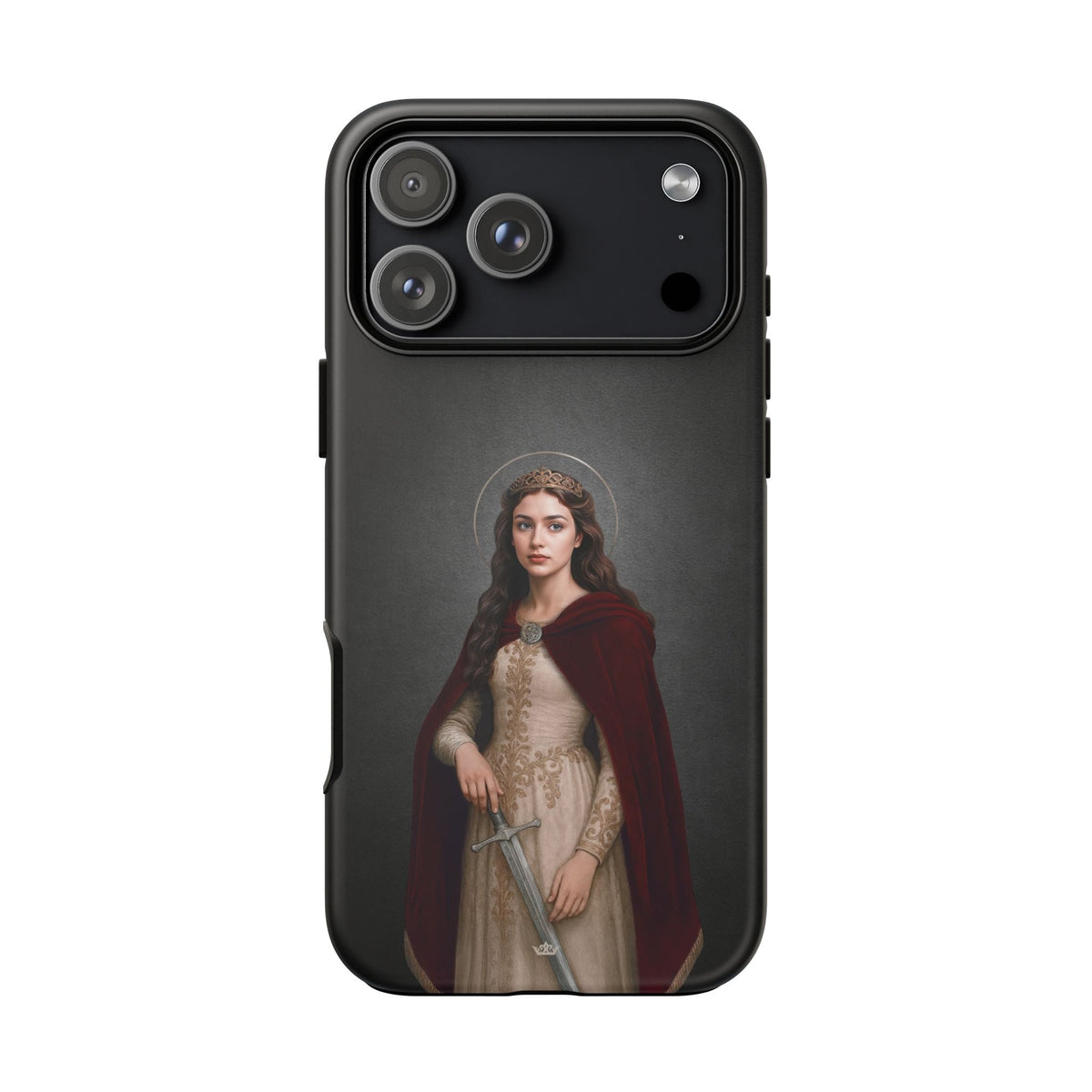St. Dymphna Hard Phone Case (Dark) Copyright VENXARA