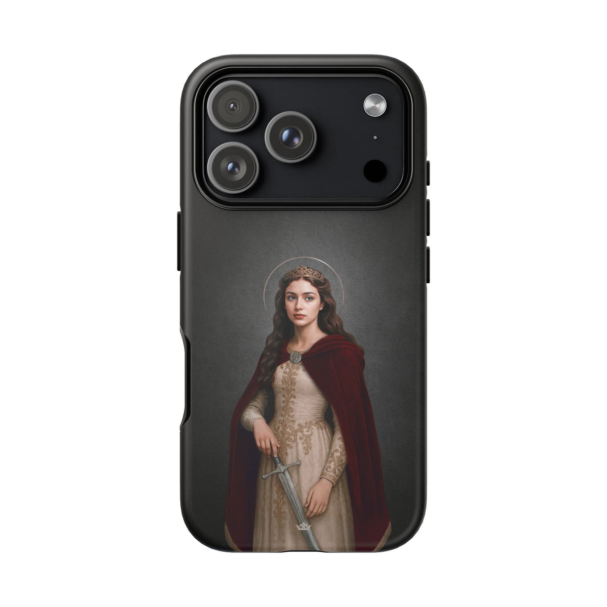 St. Dymphna Hard Phone Case (Dark) Copyright VENXARA