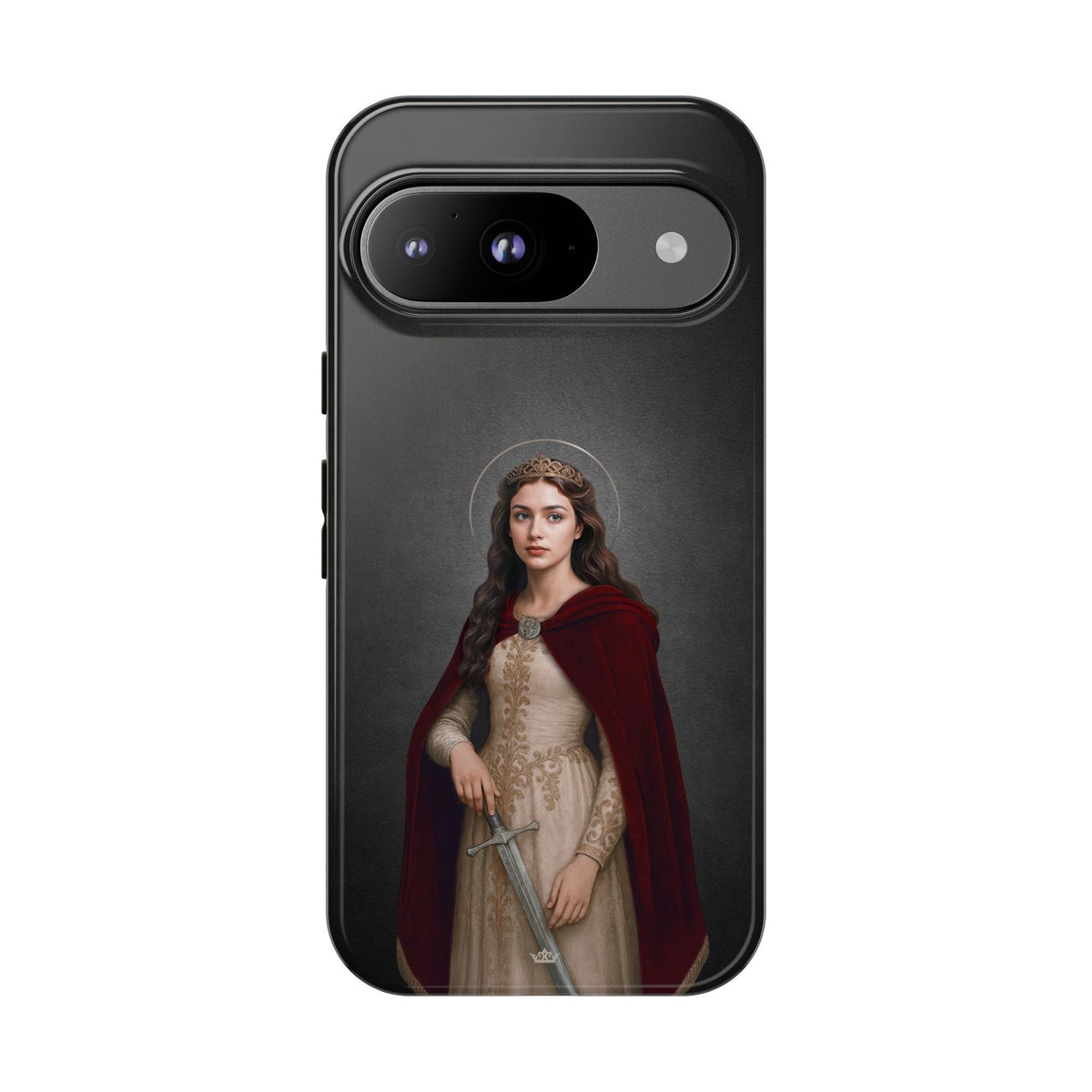 St. Dymphna Hard Phone Case (Dark) Copyright VENXARA
