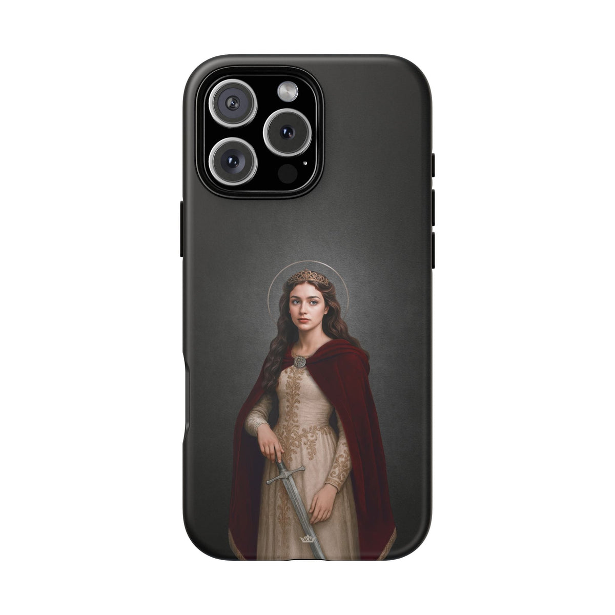 St. Dymphna Hard Phone Case (Dark) Copyright VENXARA