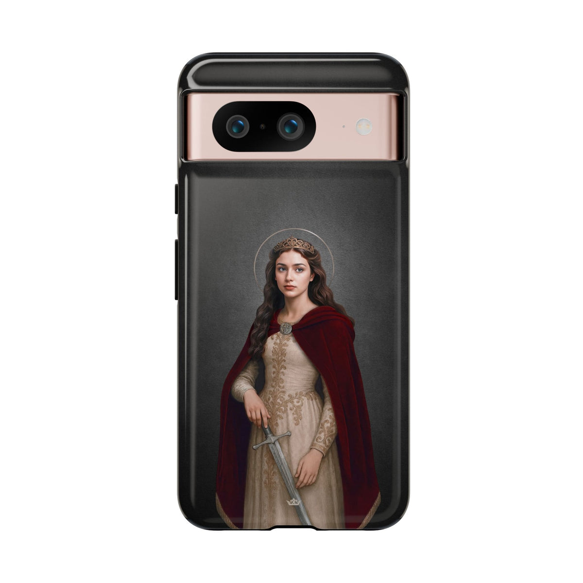 St. Dymphna Hard Phone Case (Dark) Copyright VENXARA