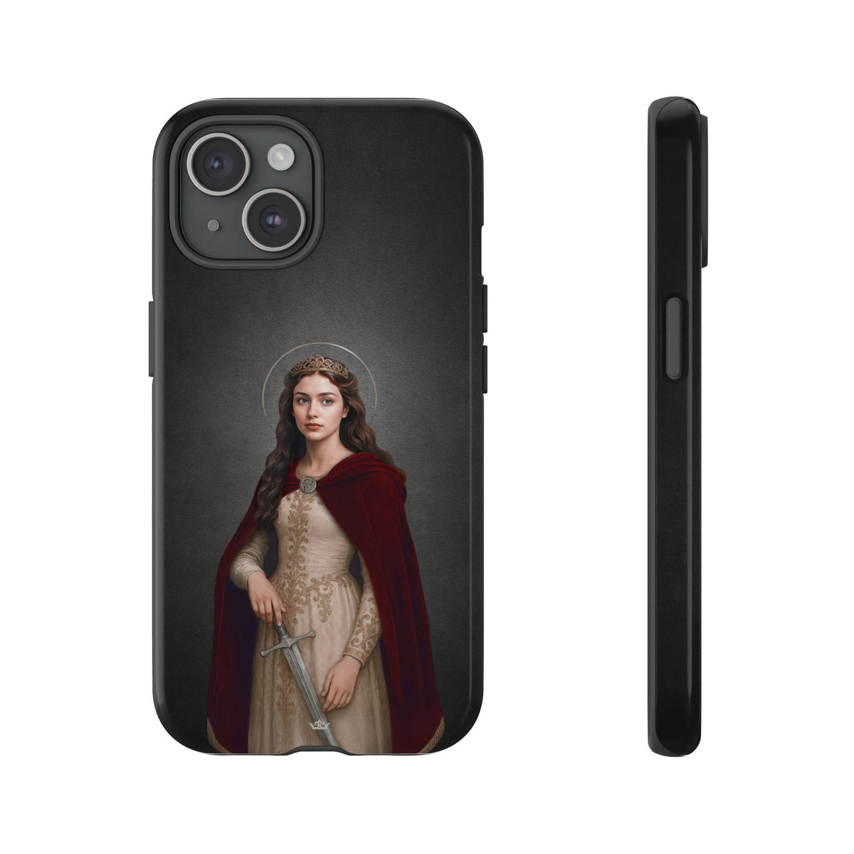 St. Dymphna Hard Phone Case (Dark) Copyright VENXARA