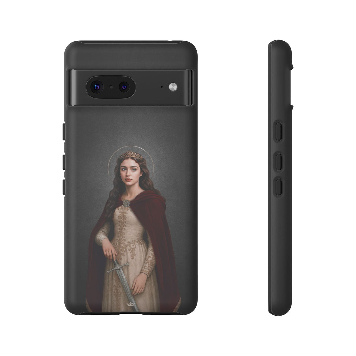 St. Dymphna Hard Phone Case (Dark) Copyright VENXARA