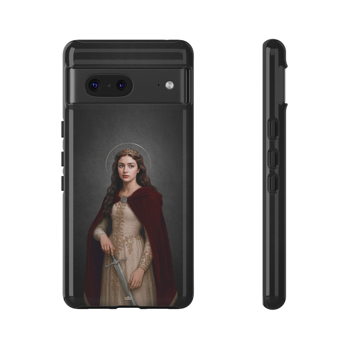 St. Dymphna Hard Phone Case (Dark) Copyright VENXARA