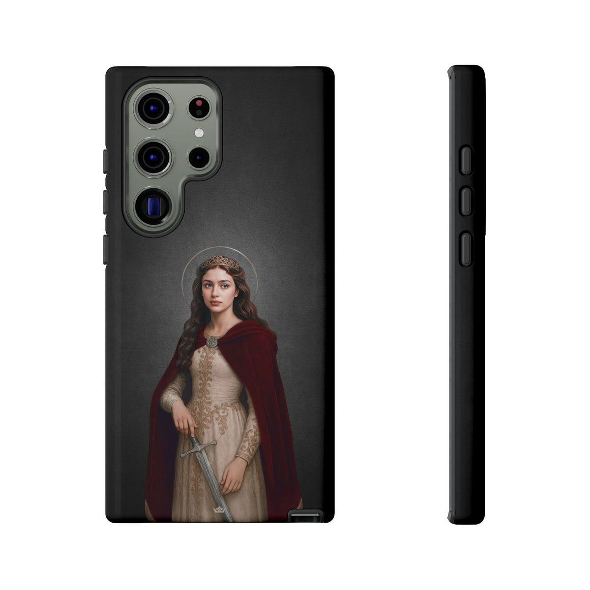 St. Dymphna Hard Phone Case (Dark) Copyright VENXARA