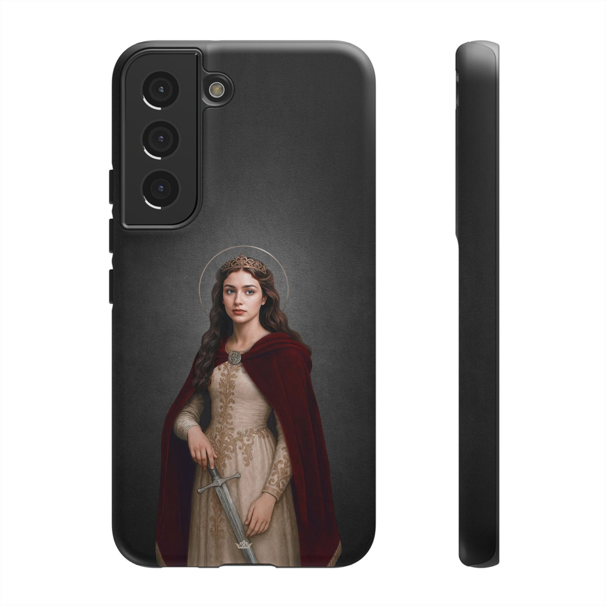 St. Dymphna Hard Phone Case (Dark) Copyright VENXARA