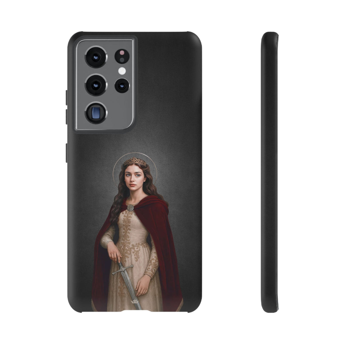 St. Dymphna Hard Phone Case (Dark) Copyright VENXARA