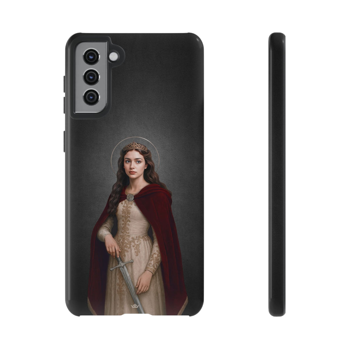 St. Dymphna Hard Phone Case (Dark) Copyright VENXARA