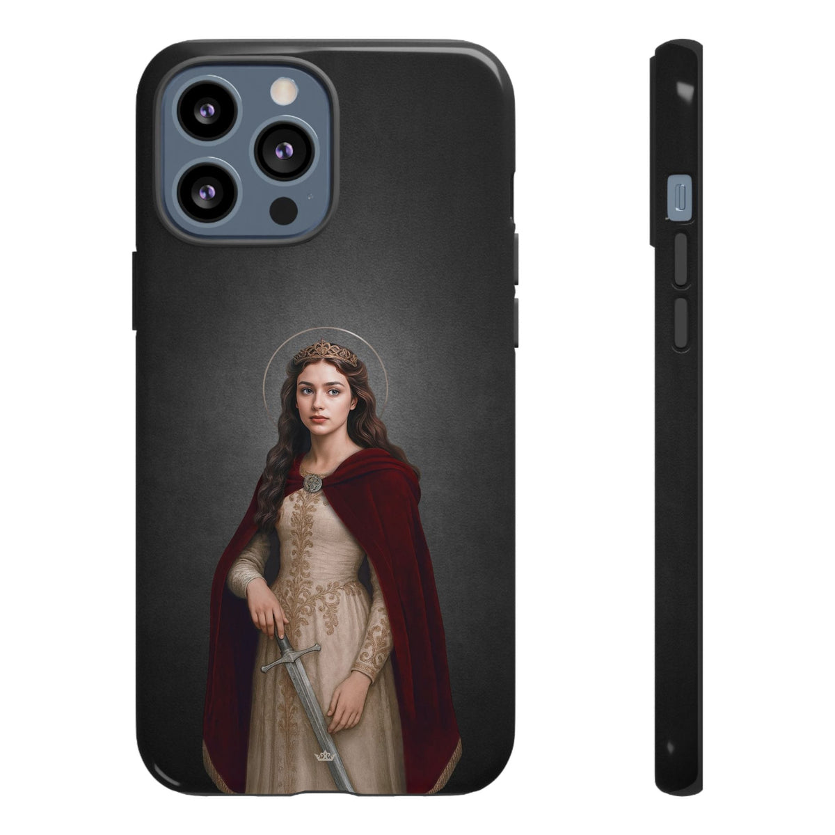 St. Dymphna Hard Phone Case (Dark) Copyright VENXARA