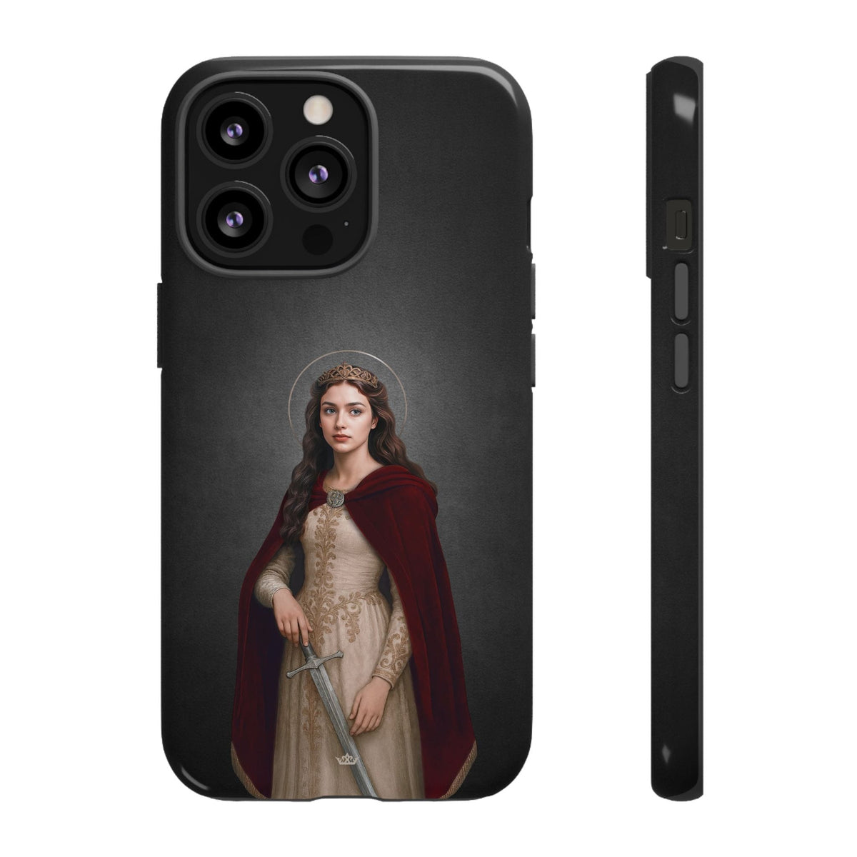 St. Dymphna Hard Phone Case (Dark) Copyright VENXARA