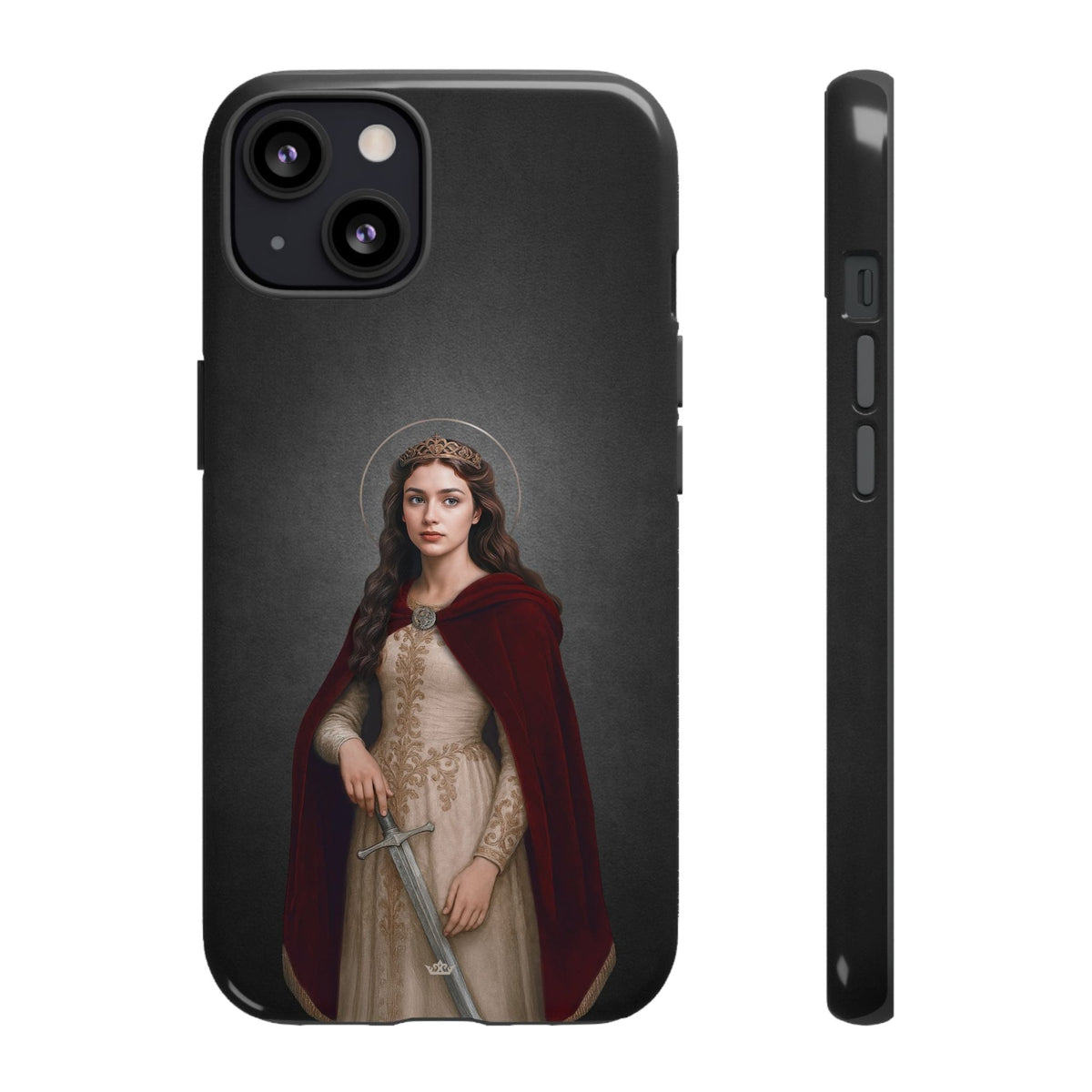 St. Dymphna Hard Phone Case (Dark) Copyright VENXARA