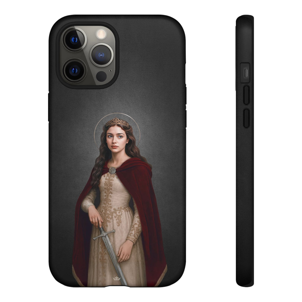 St. Dymphna Hard Phone Case (Dark) Copyright VENXARA