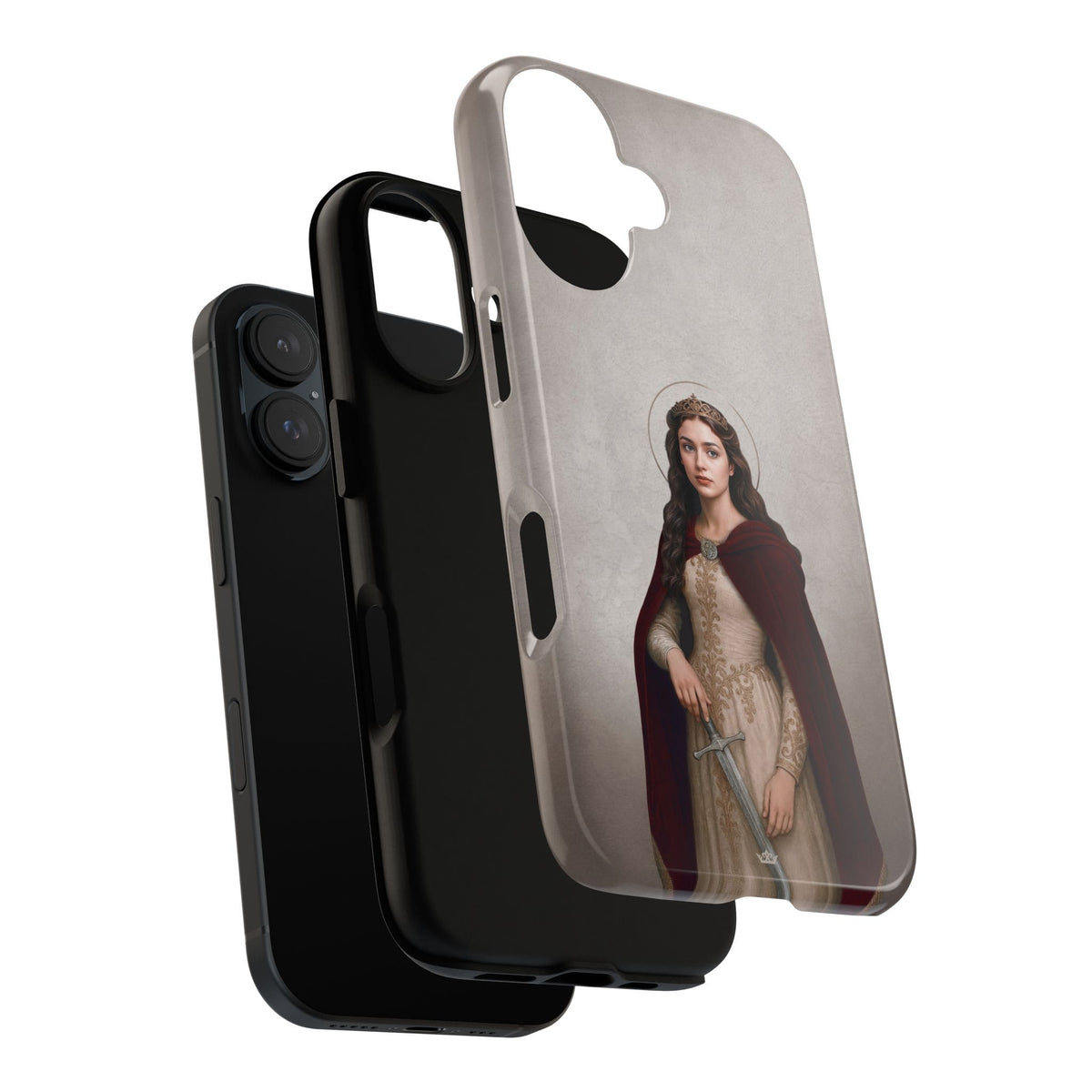 St. Dymphna Hard Phone Case (Light) Copyright VENXARA