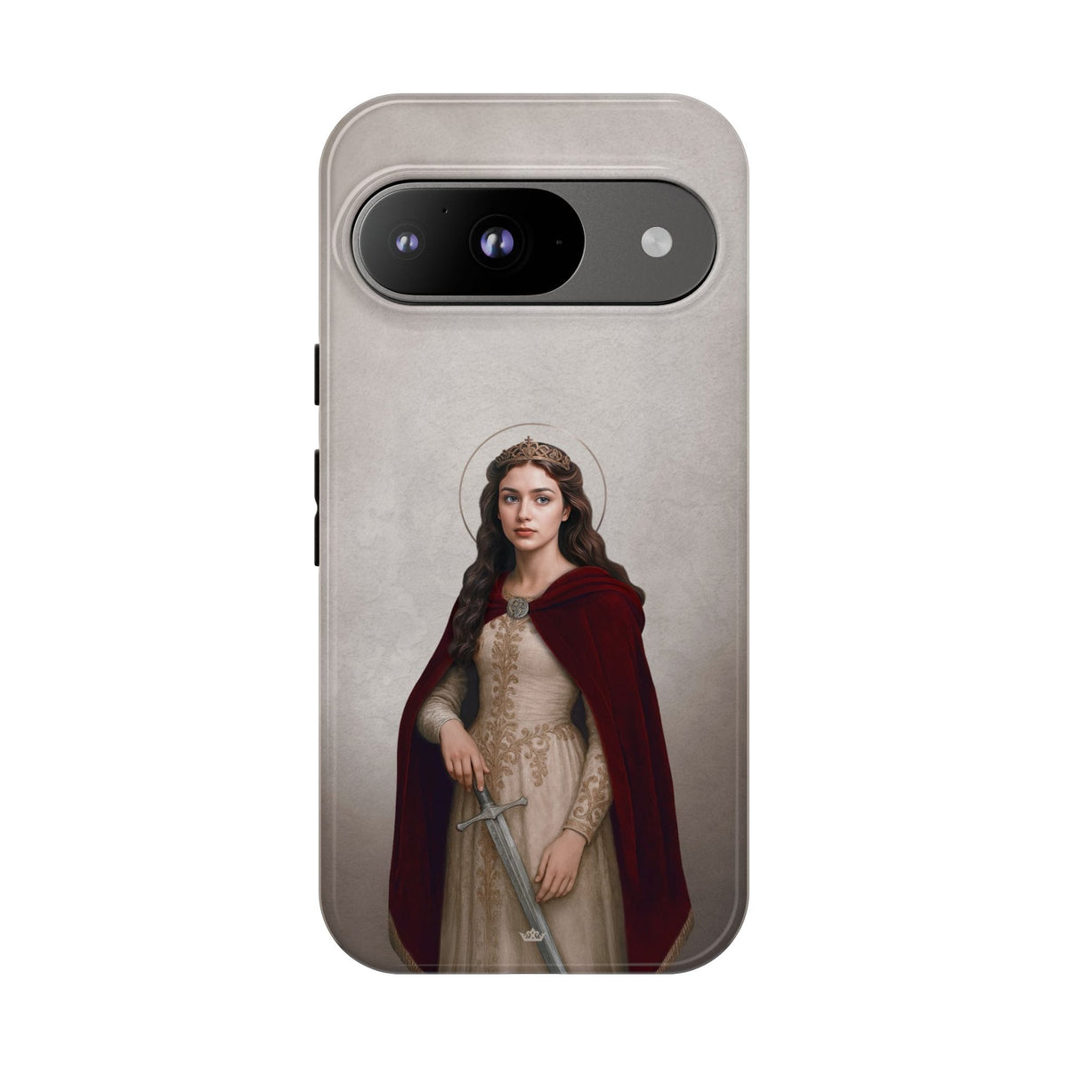 St. Dymphna Hard Phone Case (Light) Copyright VENXARA