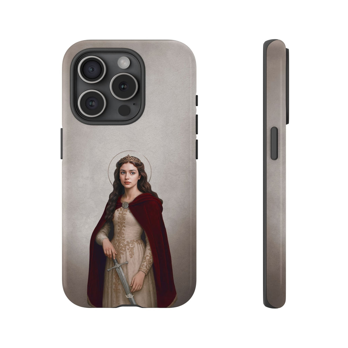 St. Dymphna Hard Phone Case (Light) Copyright VENXARA