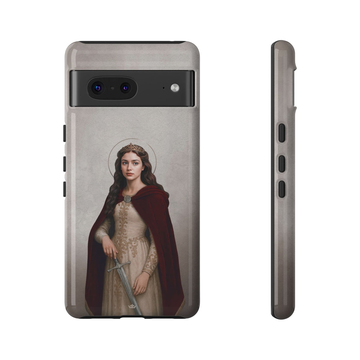 St. Dymphna Hard Phone Case (Light) Copyright VENXARA