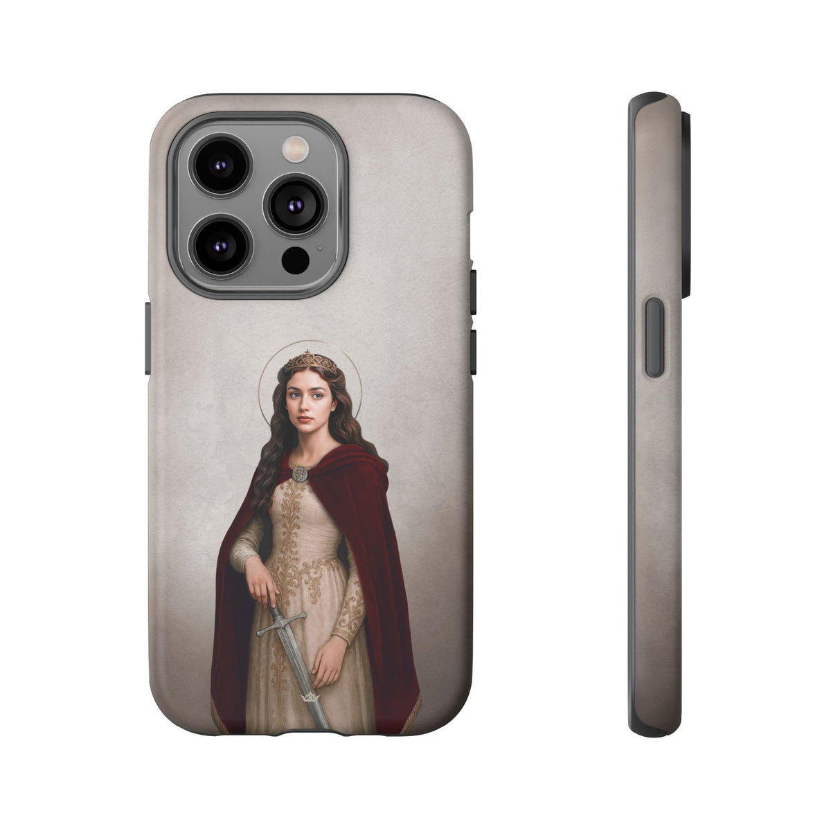 St. Dymphna Hard Phone Case (Light) Copyright VENXARA