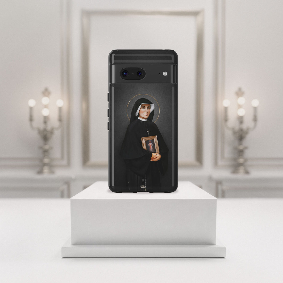 St. Faustina Hard Phone Case (Dark) Copyright VENXARA