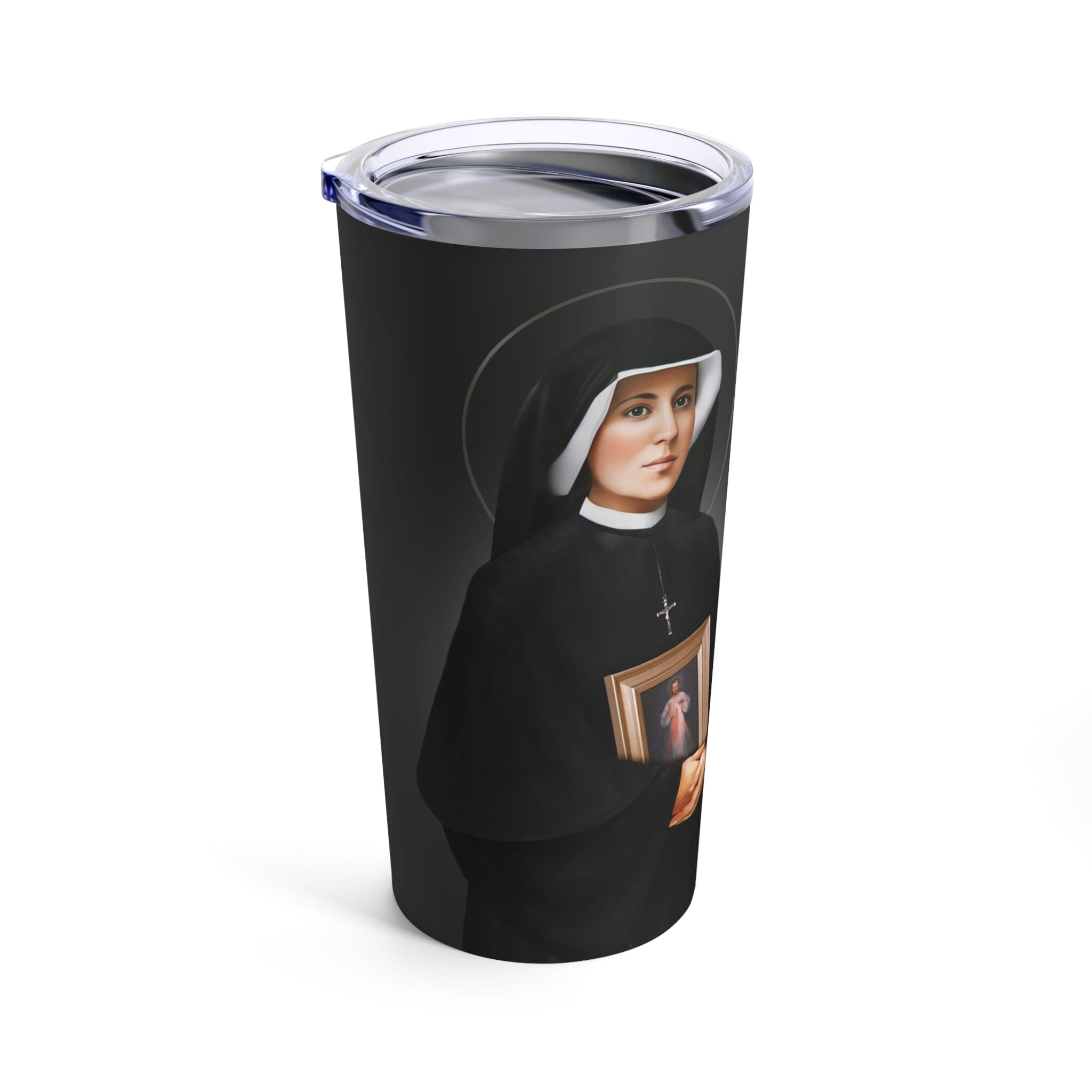 St. Faustina Lord's Prayer Tumbler (Ash 20 oz) Copyright VENXARA