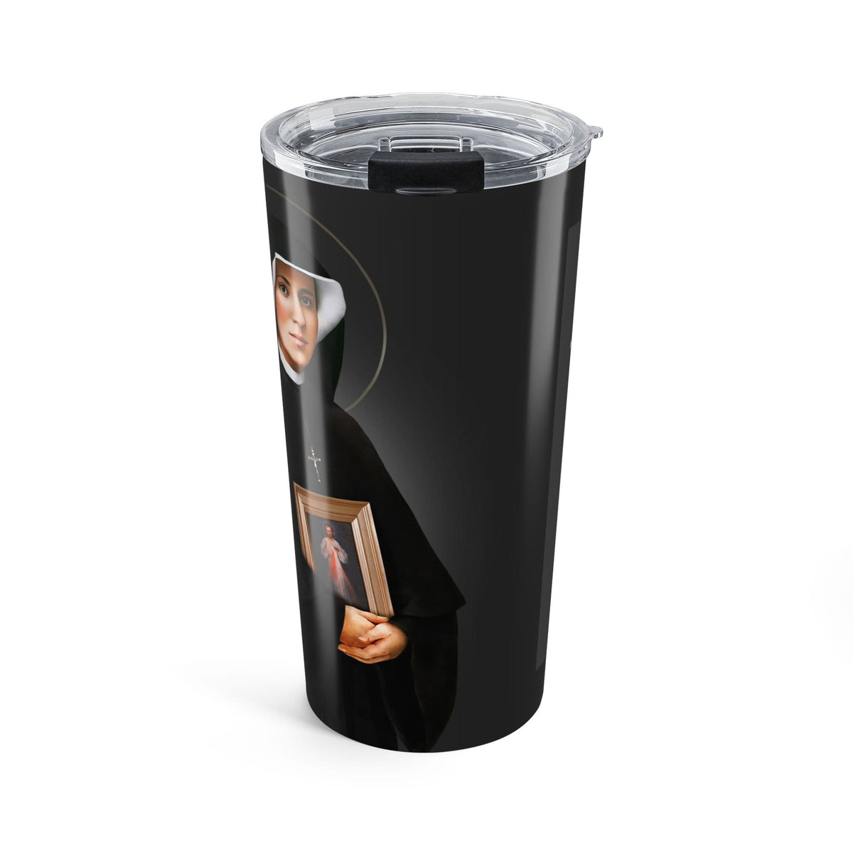 St. Faustina Lord's Prayer Tumbler (Ash 20 oz) Copyright VENXARA