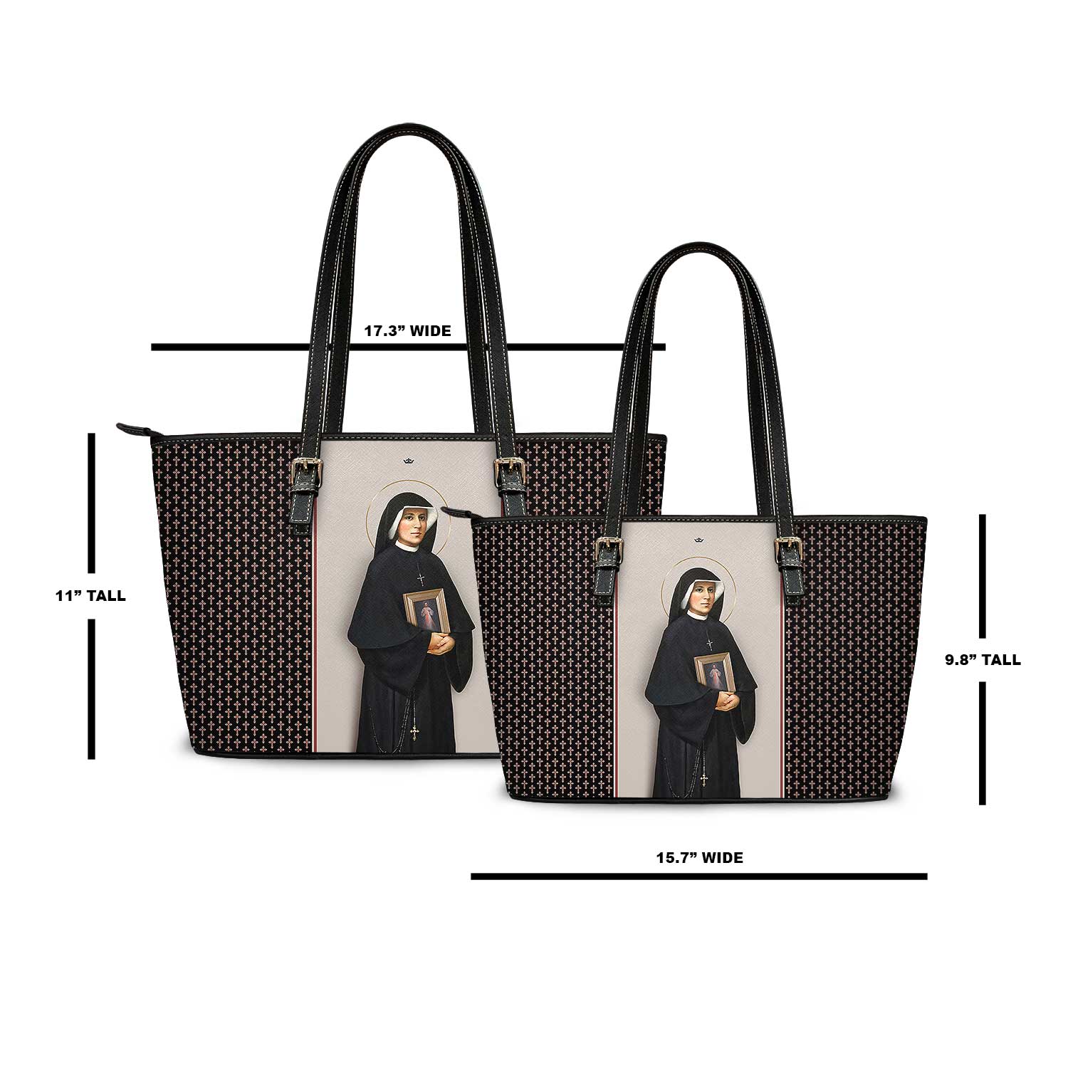 St. Faustina Tote Bag (Crosses) - VENXARA®