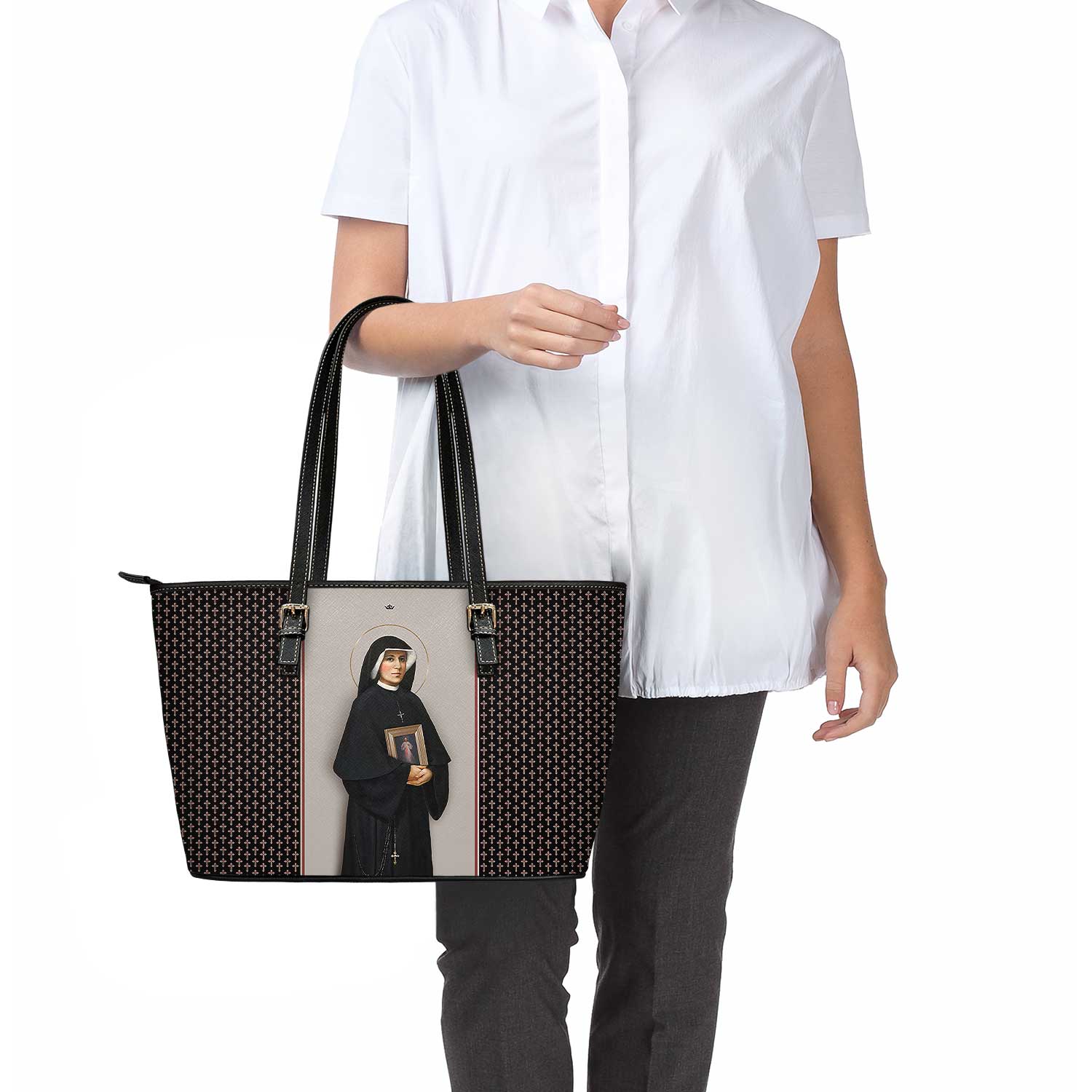 St. Faustina Tote Bag (Crosses) - VENXARA®