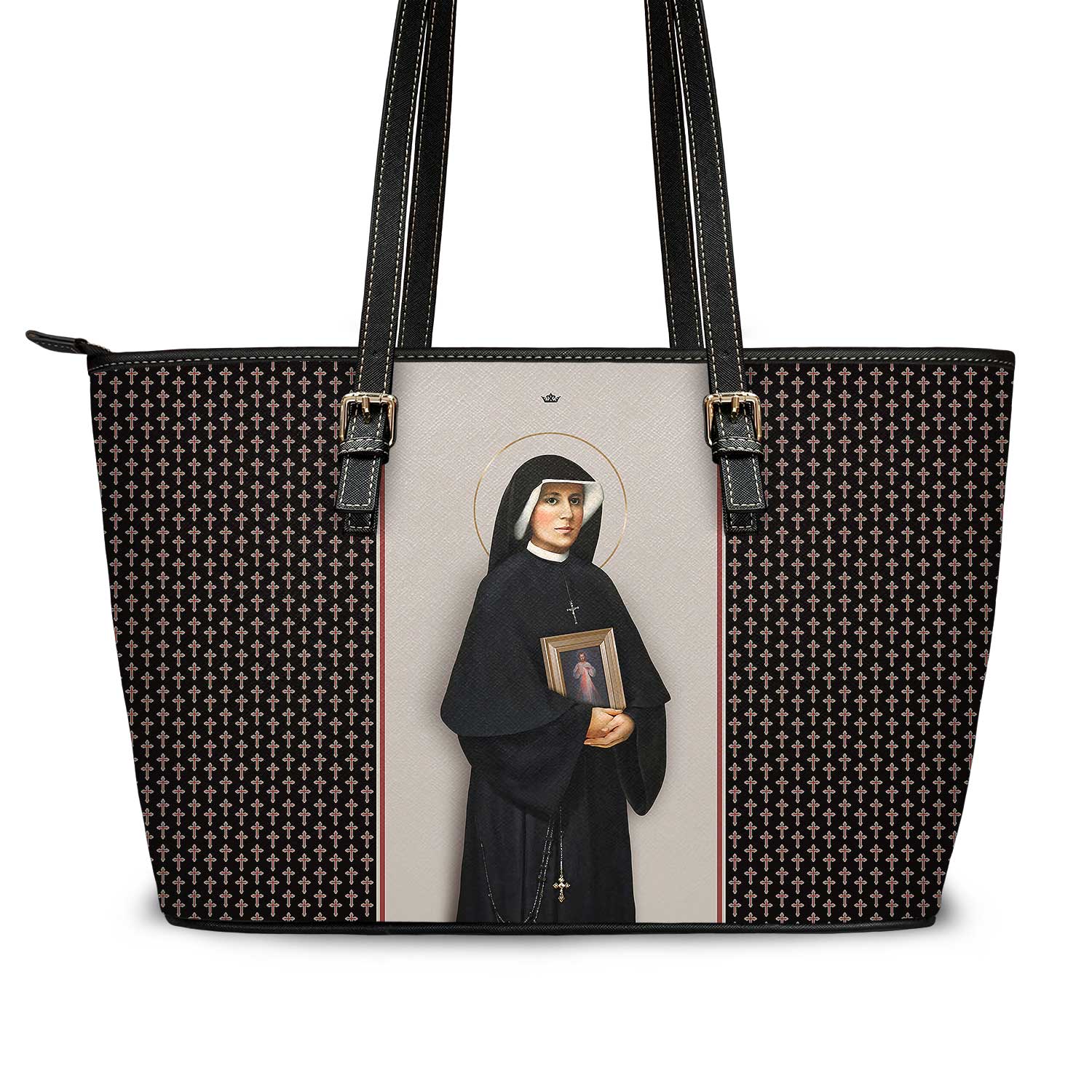 St. Faustina Tote Bag (Crosses) - VENXARA®