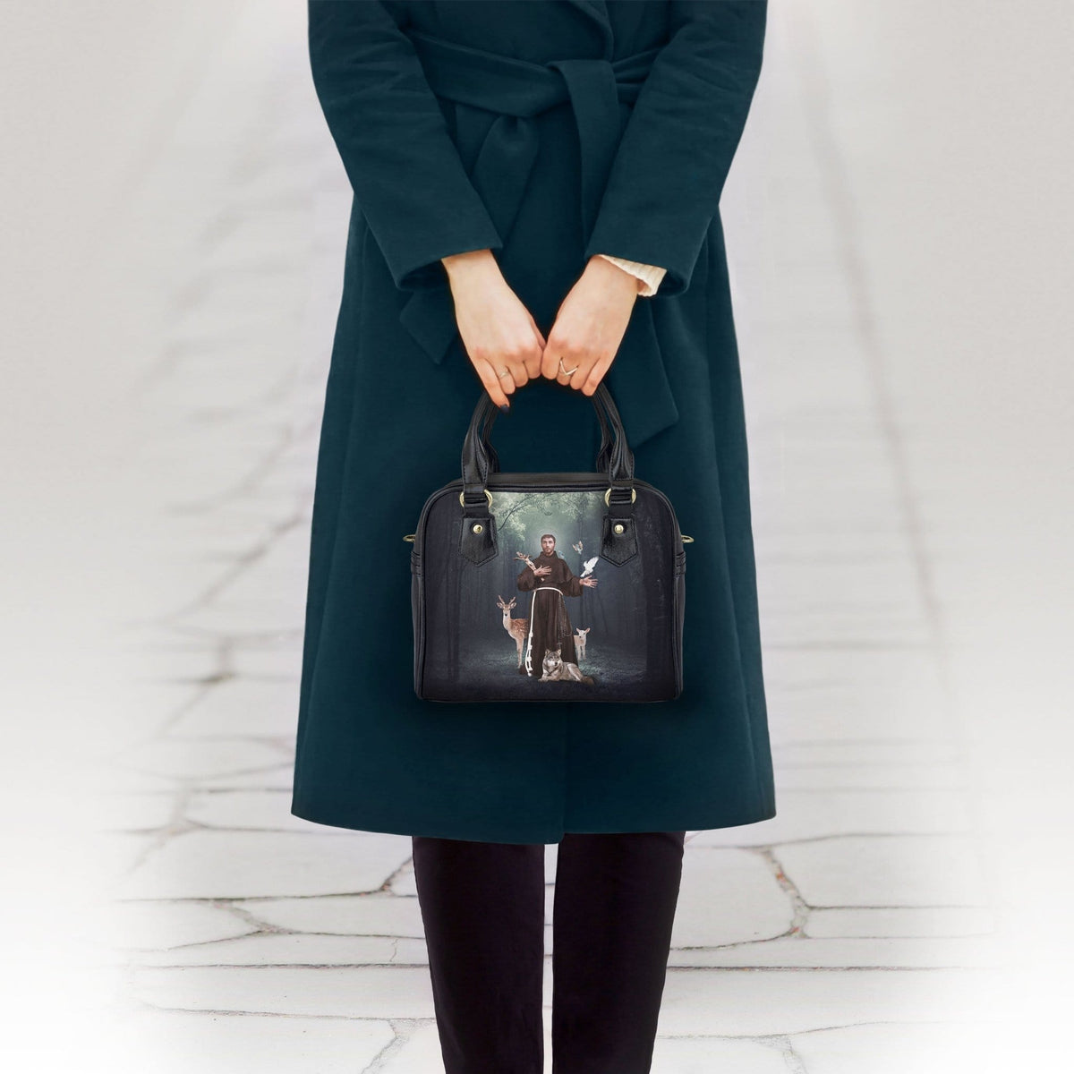 St. Francis of Assisi Handbag (Forest) Copyright VENXARA