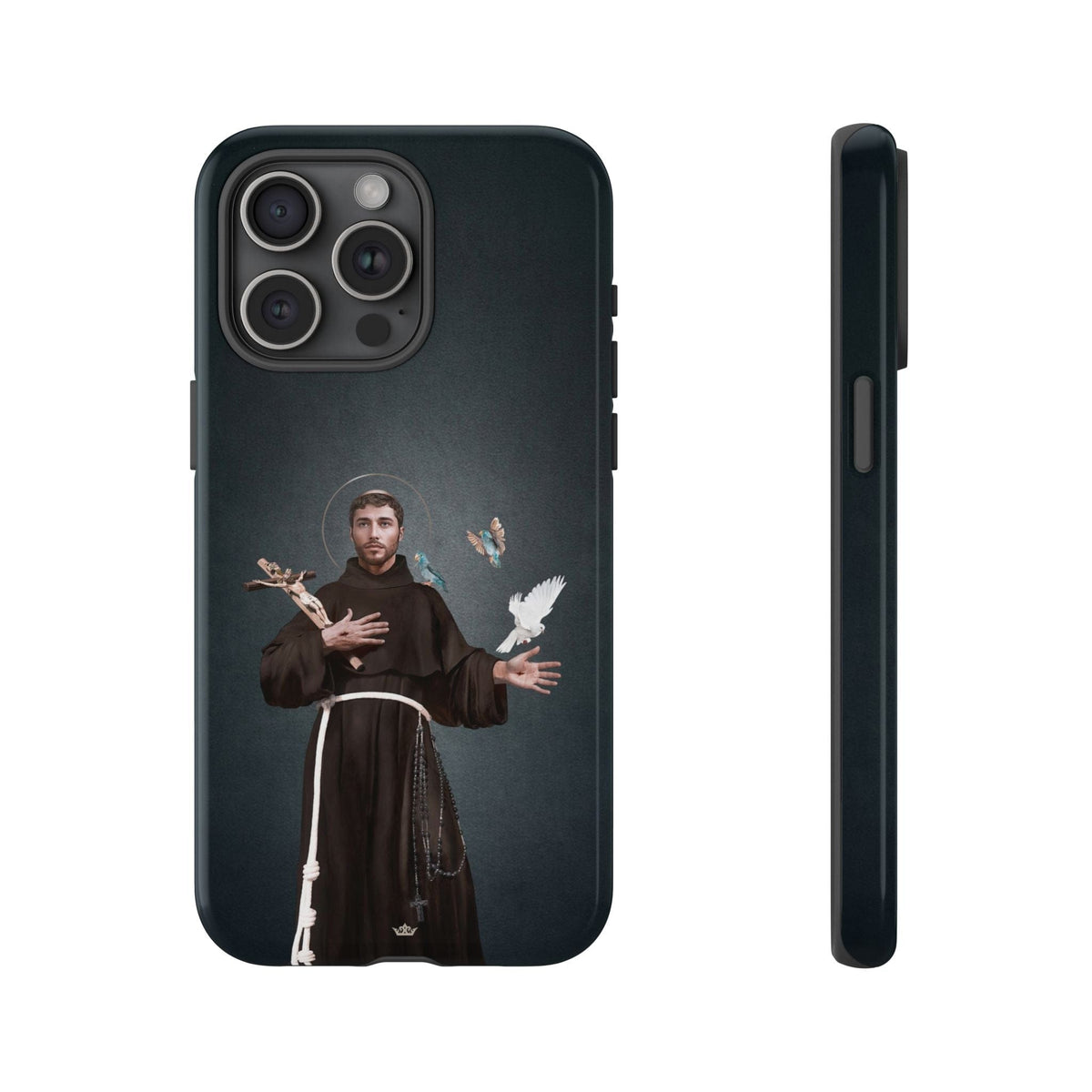 St. Francis of Assisi Hard Phone Case (Dark) Copyright VENXARA